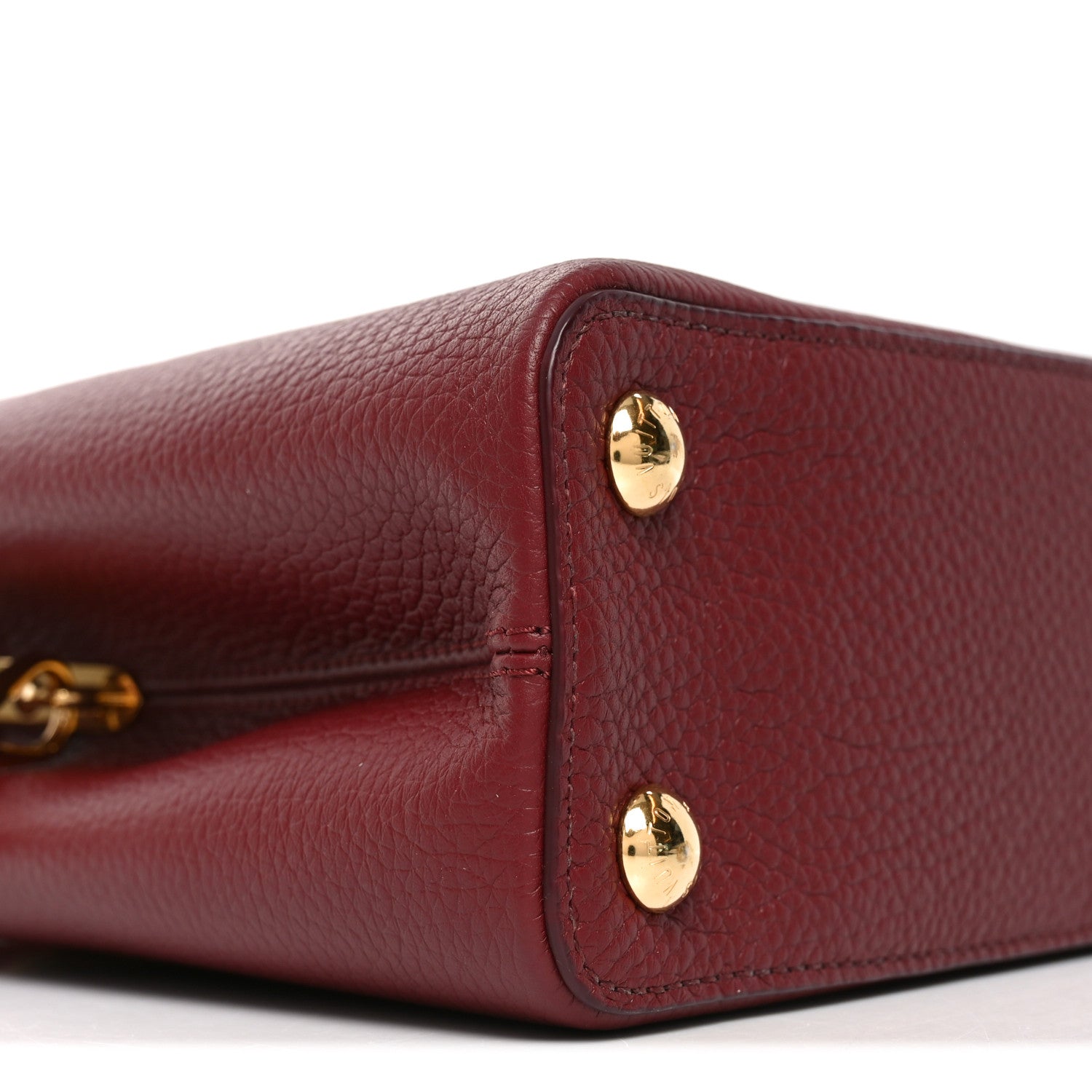 Taurillon Belted Capucines BB Bordeaux Arizona