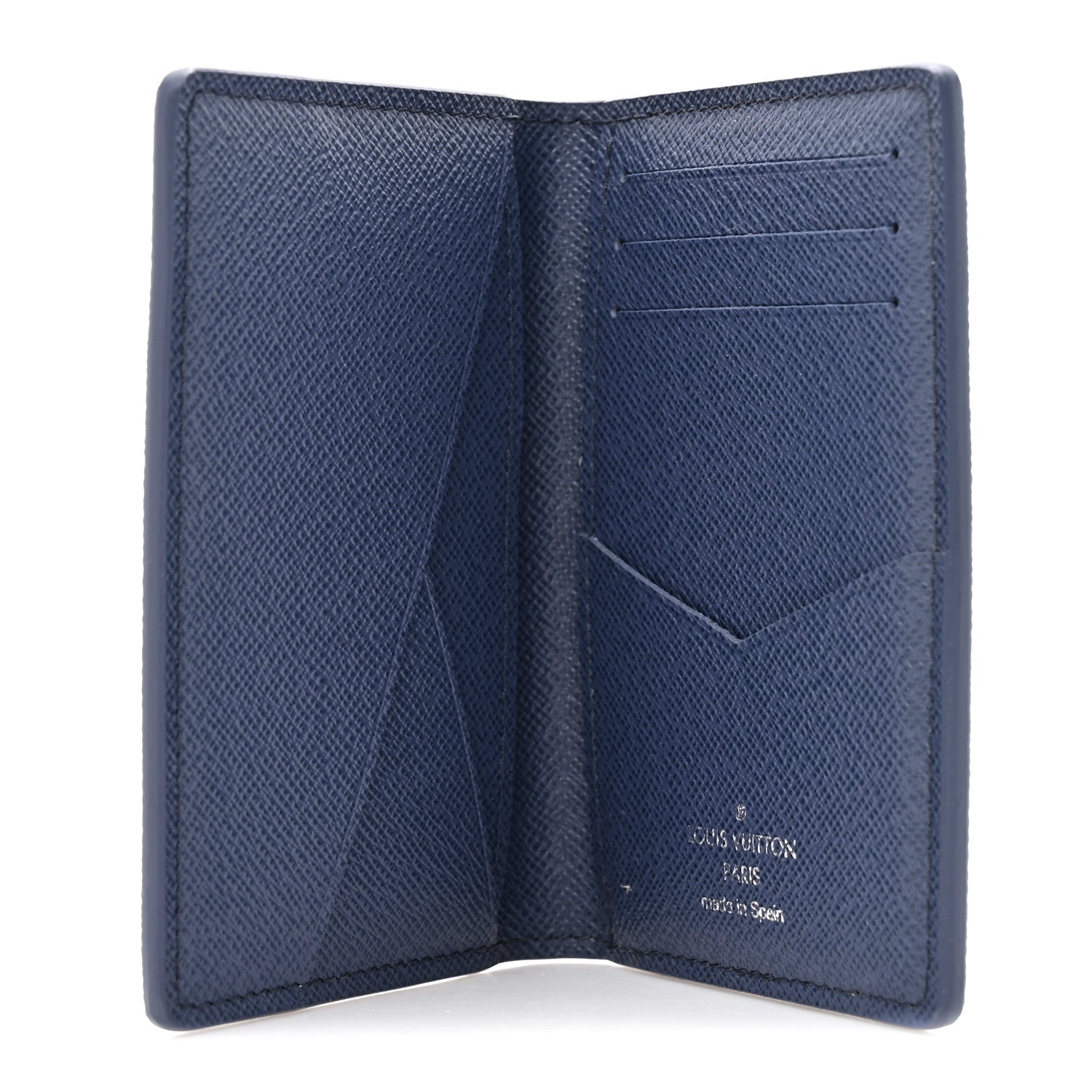 Monogram Watercolor Pocket Organizer Blue