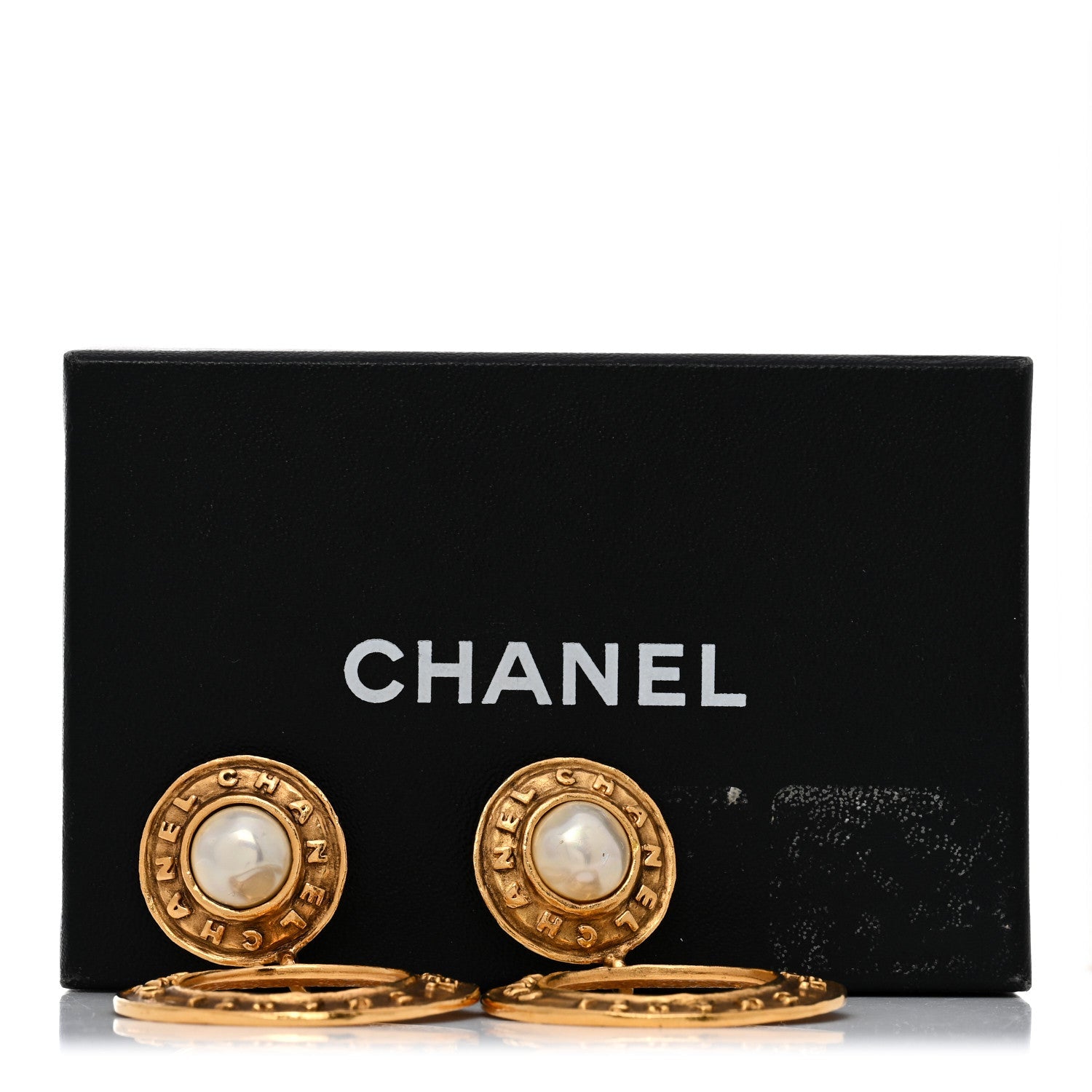 Pearl CC Clip On Earrings Gold