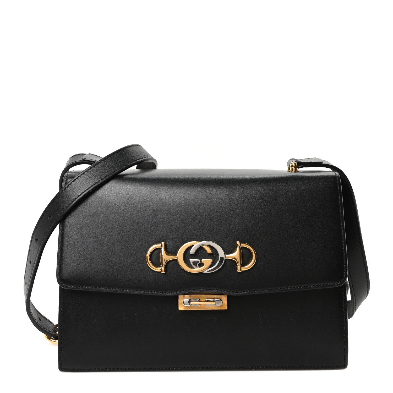 Smooth Calfskin Small Zumi Shoulder Bag Black