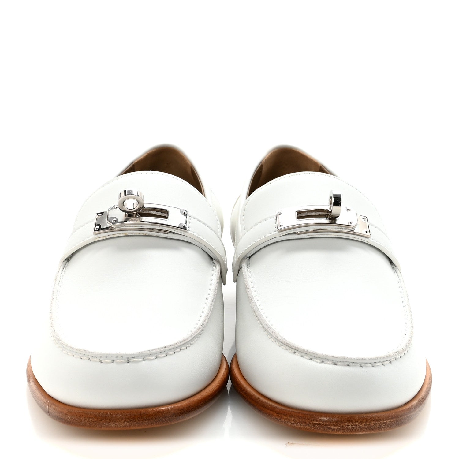 Calfskin Womens Destin Loafers 36.5 White