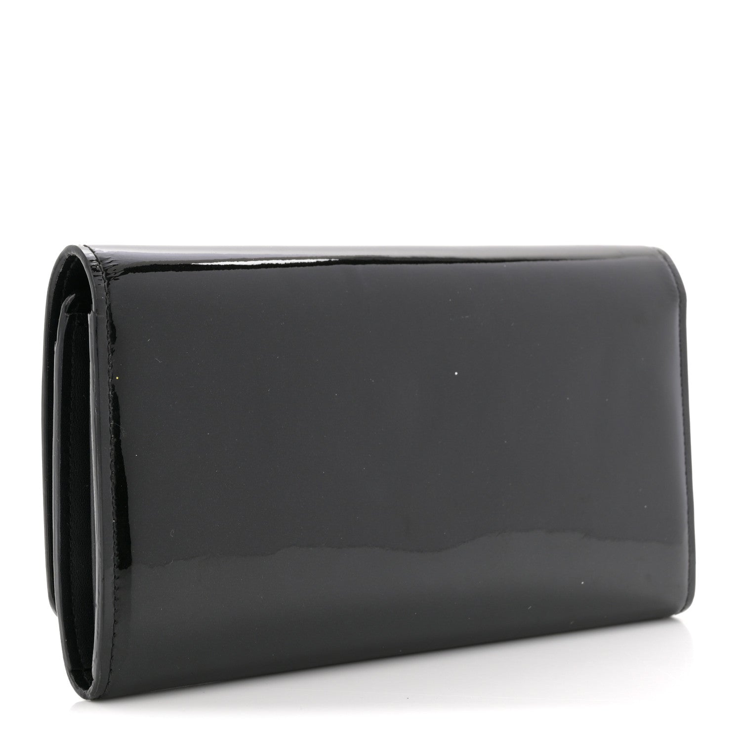 Patent Louise Clutch Black