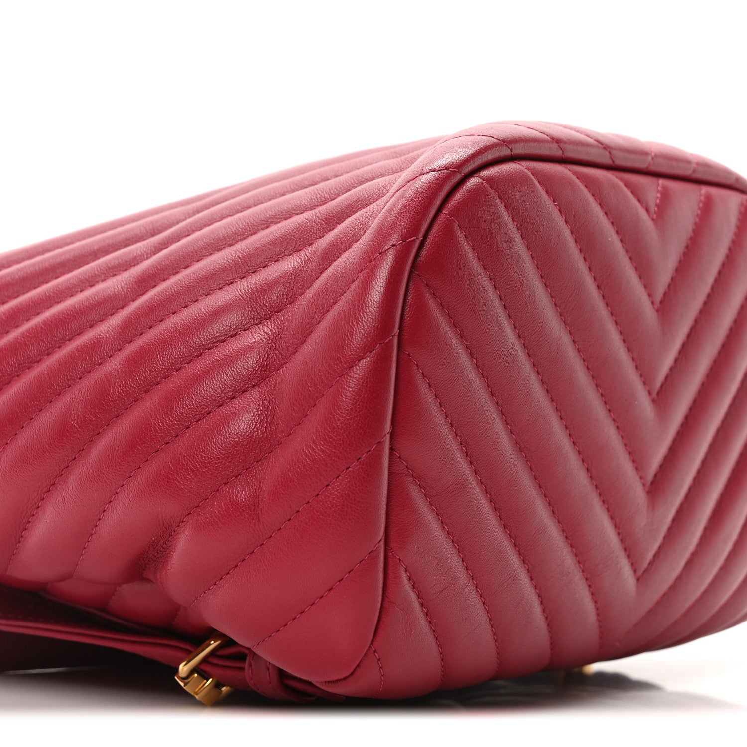 Lambskin Chevron Quilted Small Urban Spirit Backpack Dark Pink