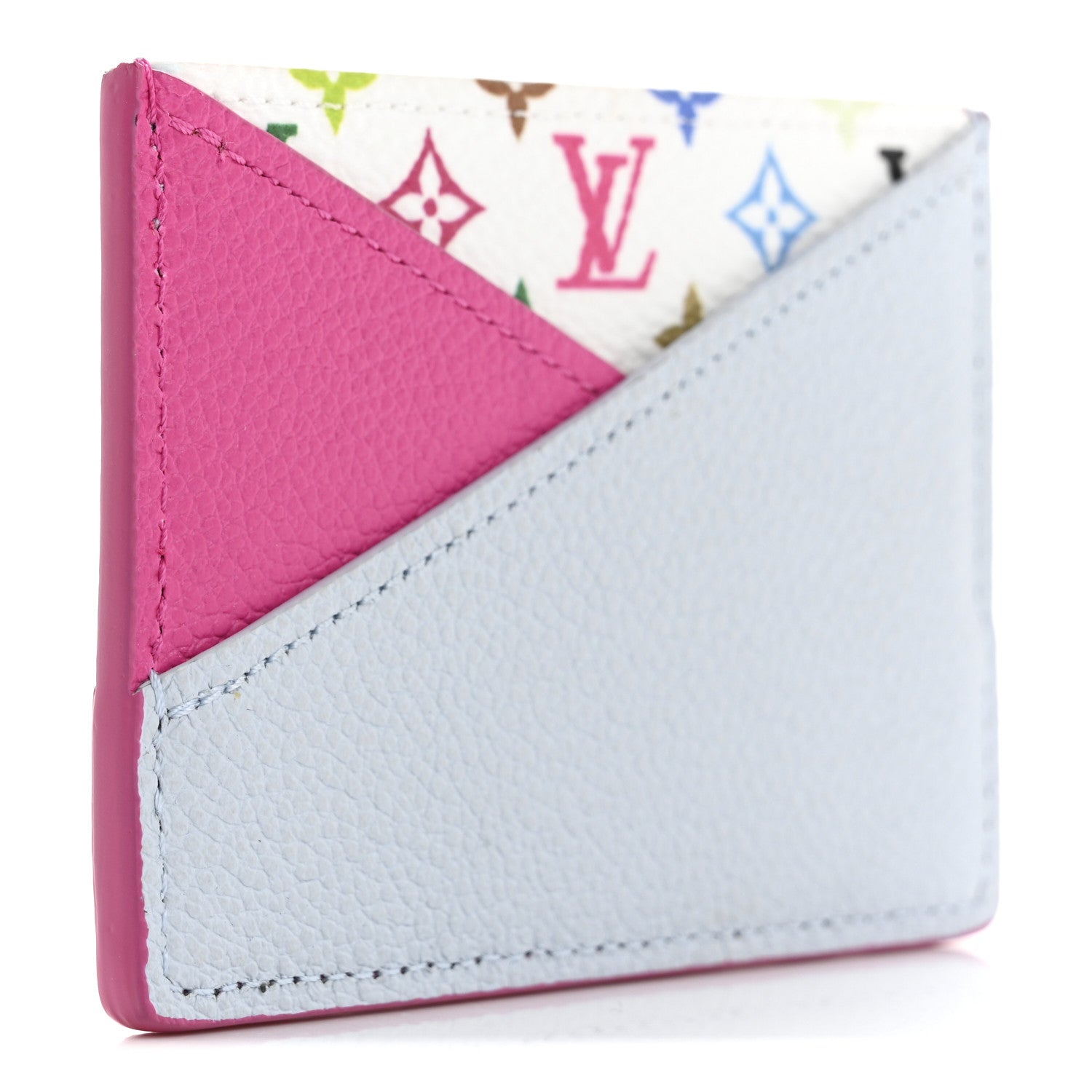 LV X TM Monogram Multicolor Criss-Cross Card Holder Kawaii Pink