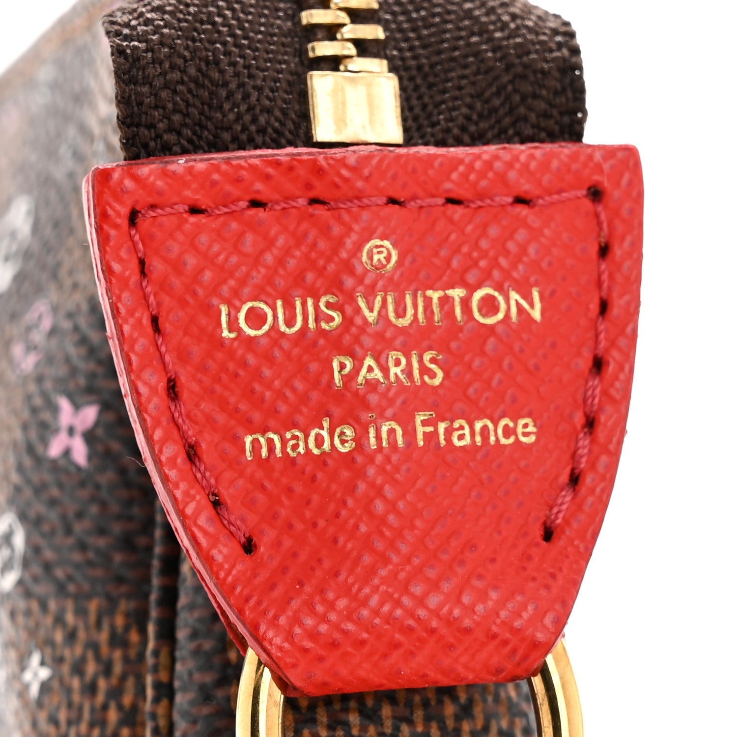Damier Ebene 2019 Christmas Animation Mini Pochette Accessories Red