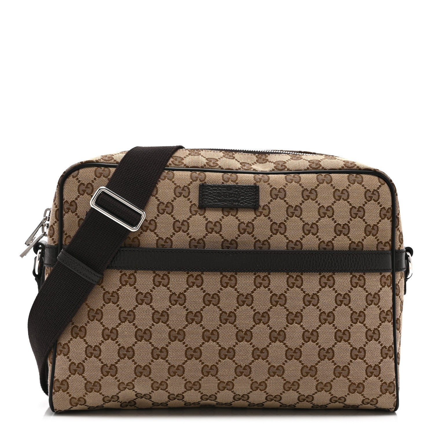 Monogram Dollar Calfskin Large Camera Case Beige Ebony Testa di Moro Marrone Scuro