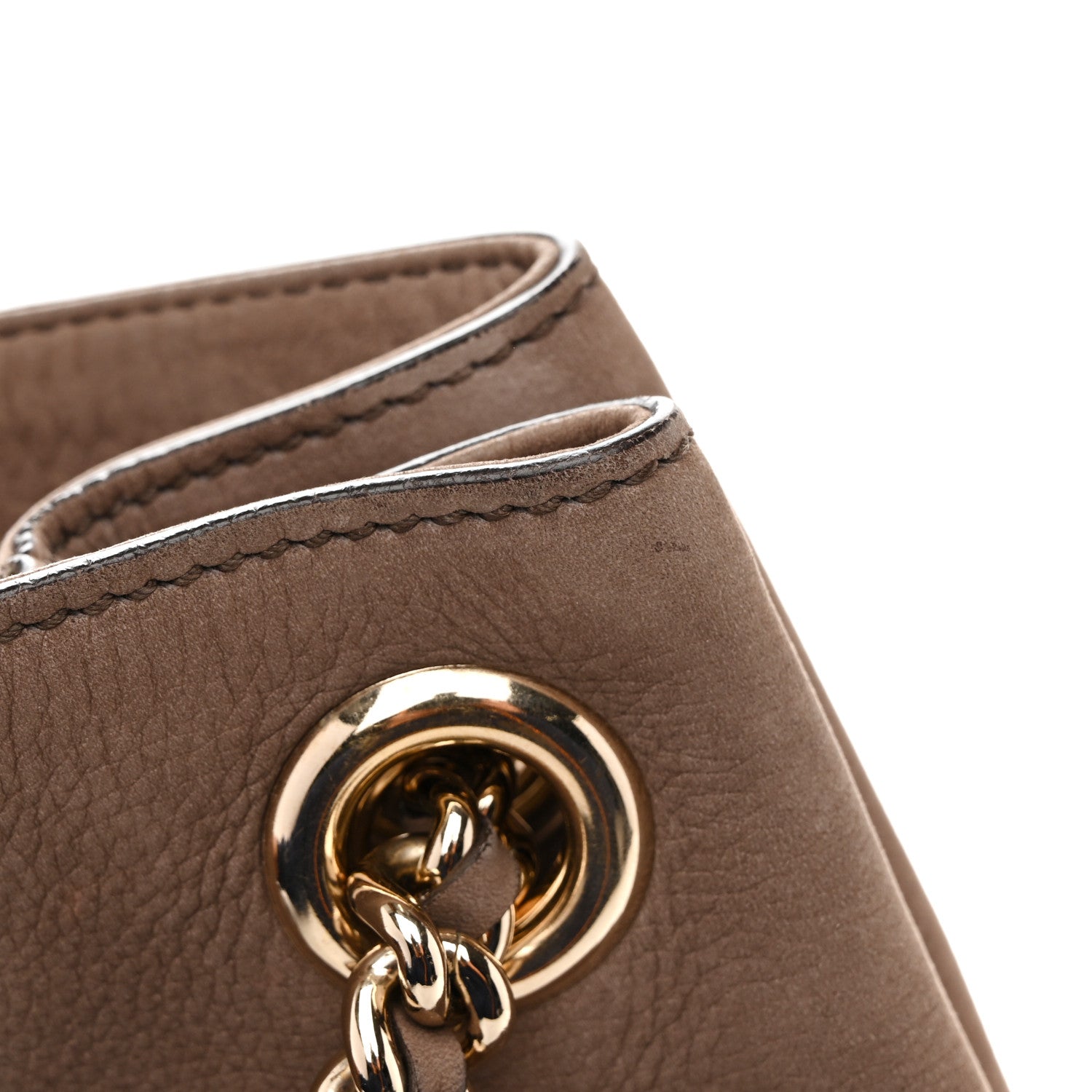 Vitello Range Medium Soho Chain Shoulder Bag Grey Field