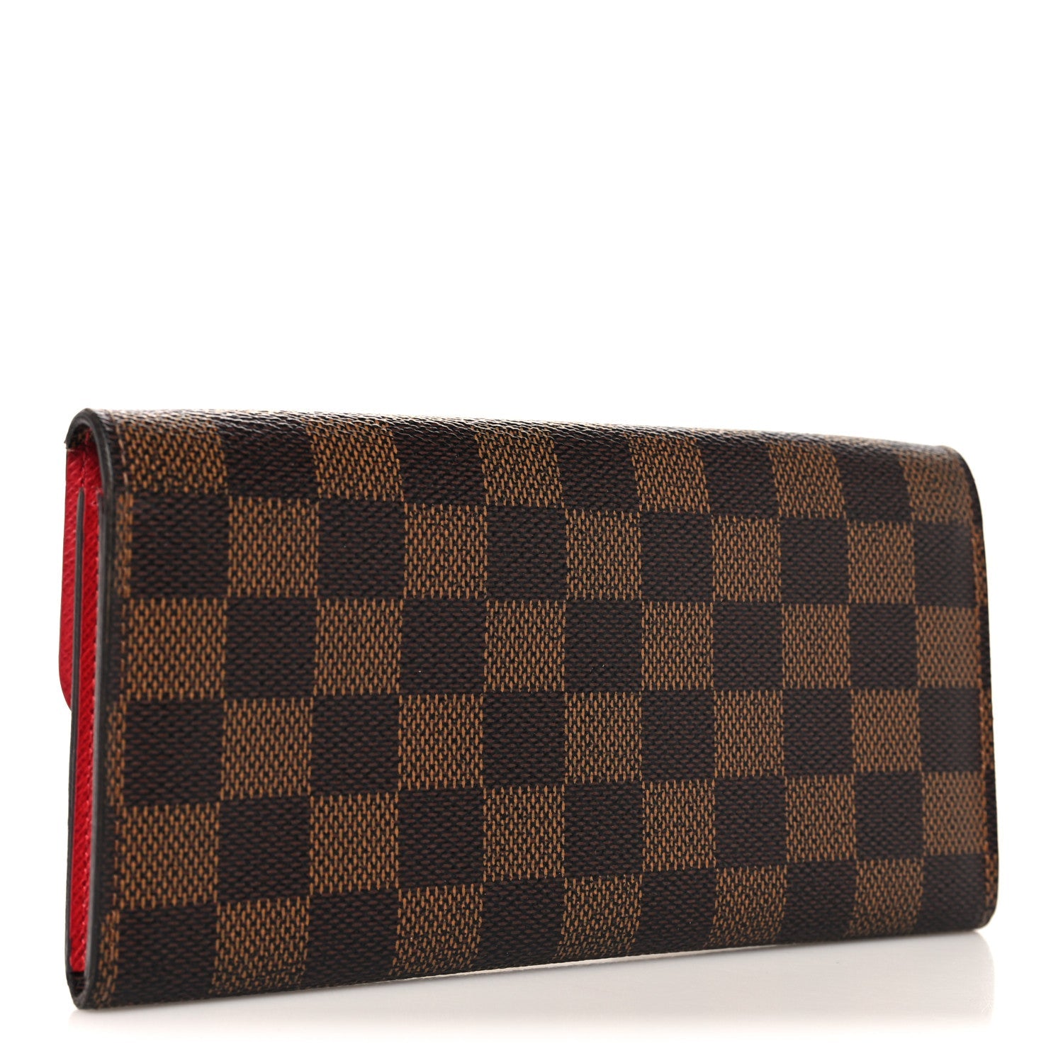 Damier Ebene Emilie Wallet Red