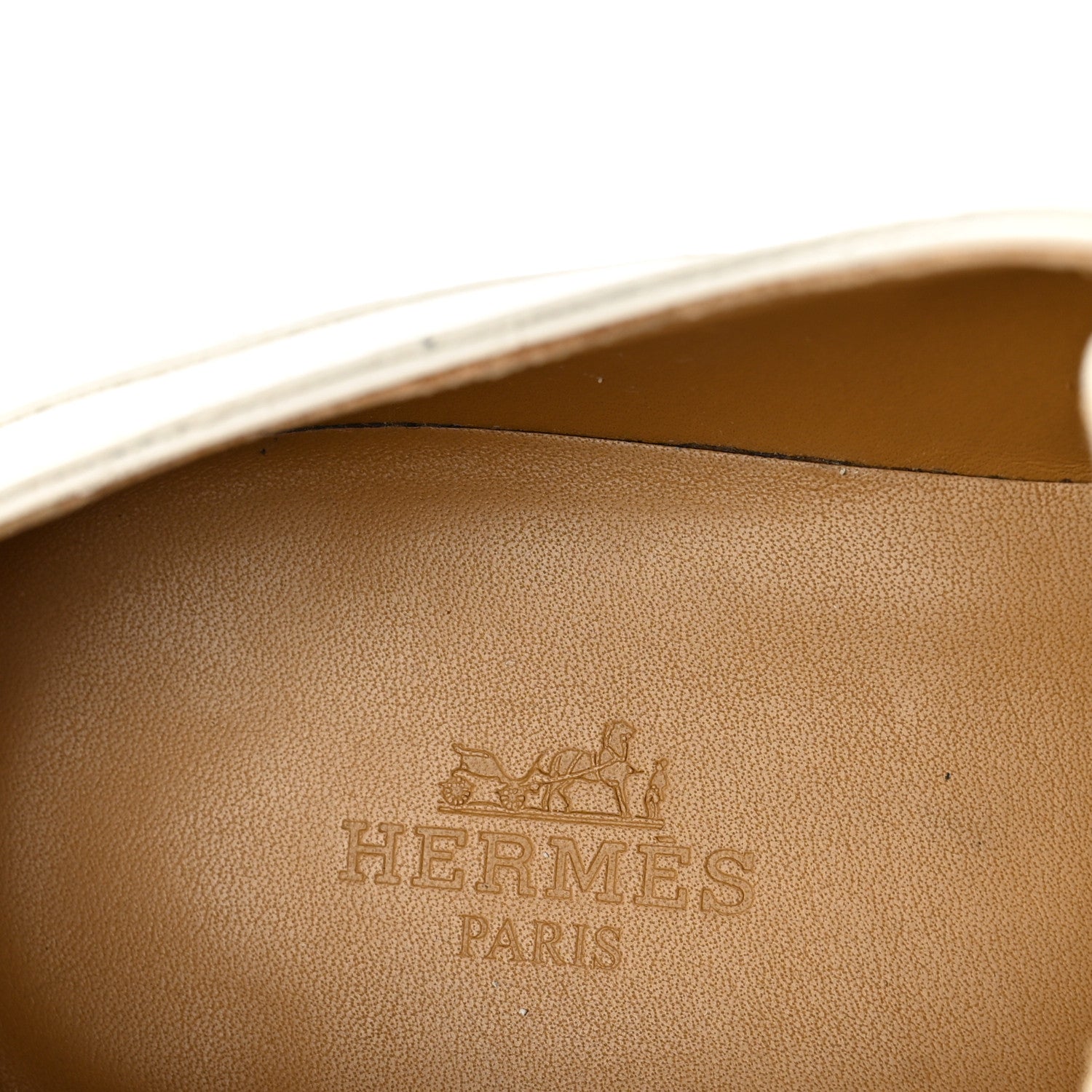 Glossed Calfskin First Derby 36.5 Beige Glaise