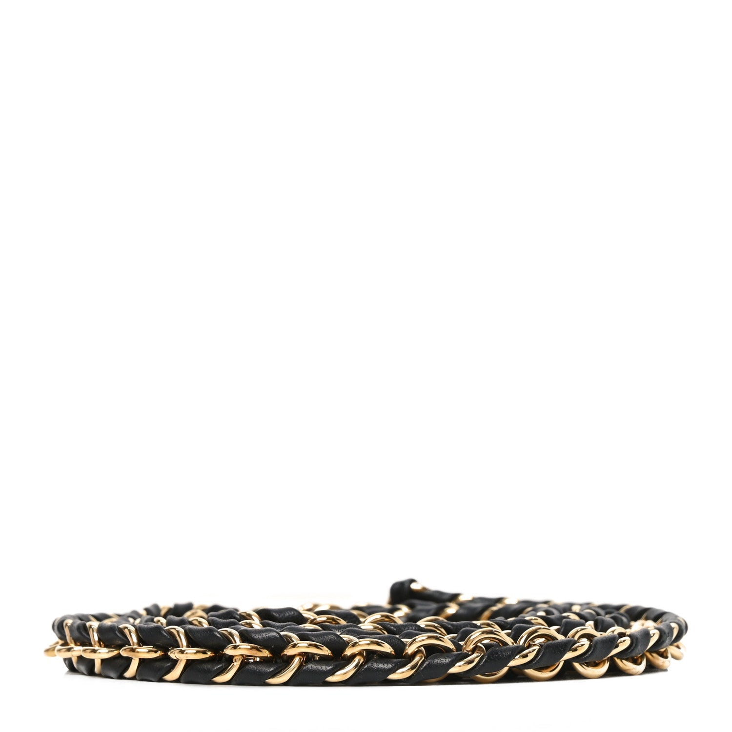 Calfskin Multi Pochette Chain Shoulder Strap Black Gold
