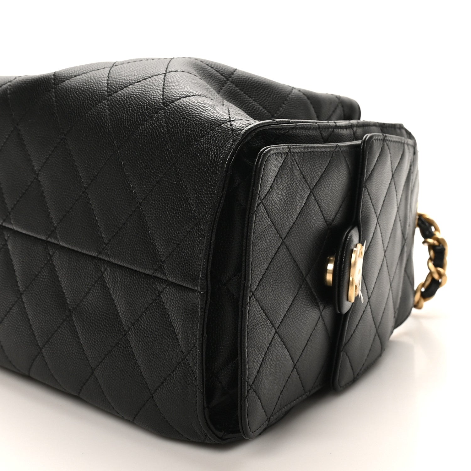 Caviar Quilted Small Chanel 25 Handbag Black