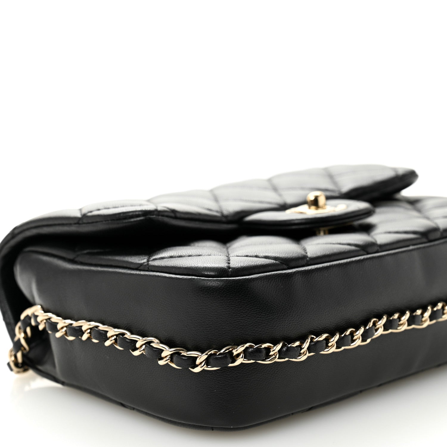 Lambskin Quilted Small My Precious Flap Black
