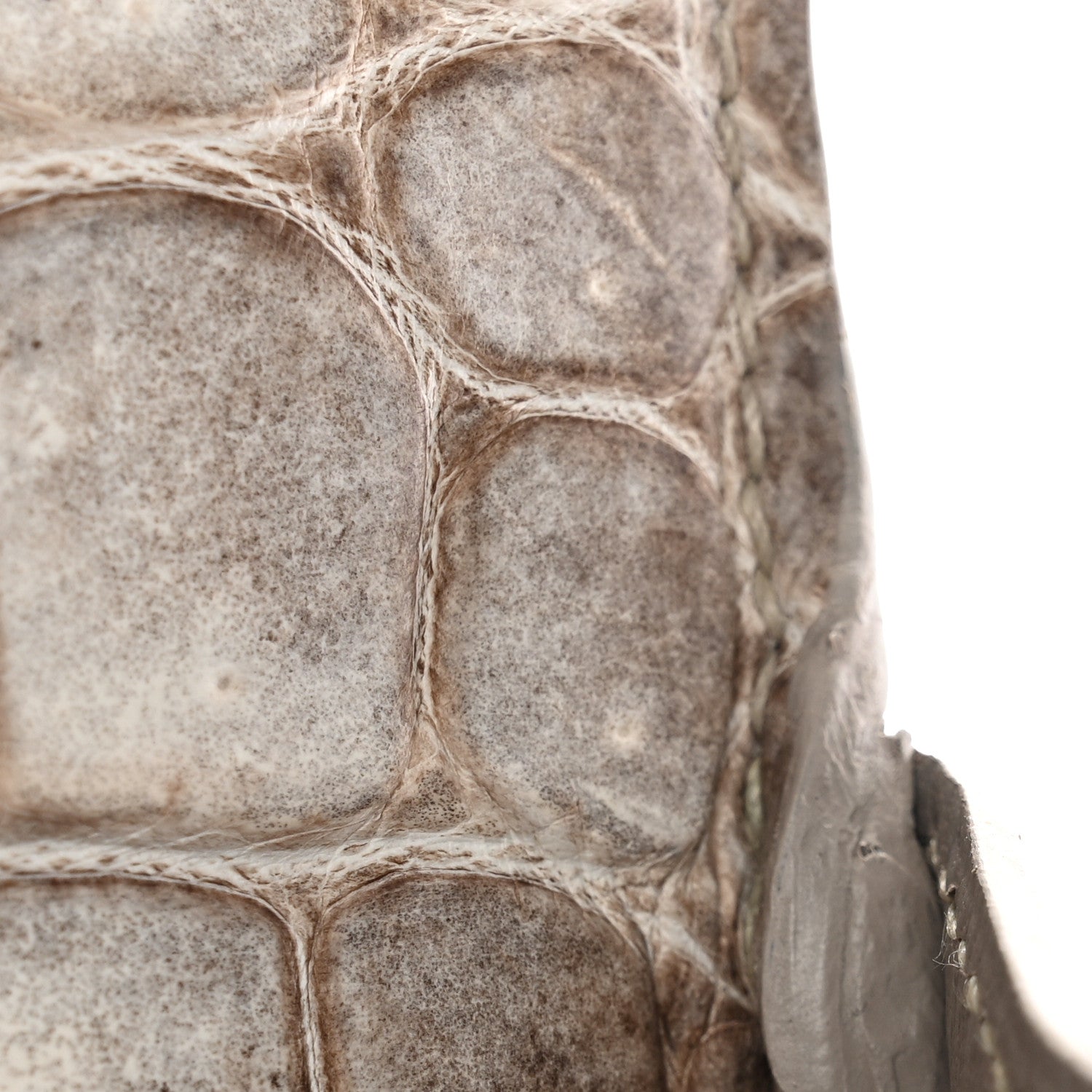 Matte Niloticus Crocodile Himalaya 18K White Gold Diamond Kelly Retourne 28 White