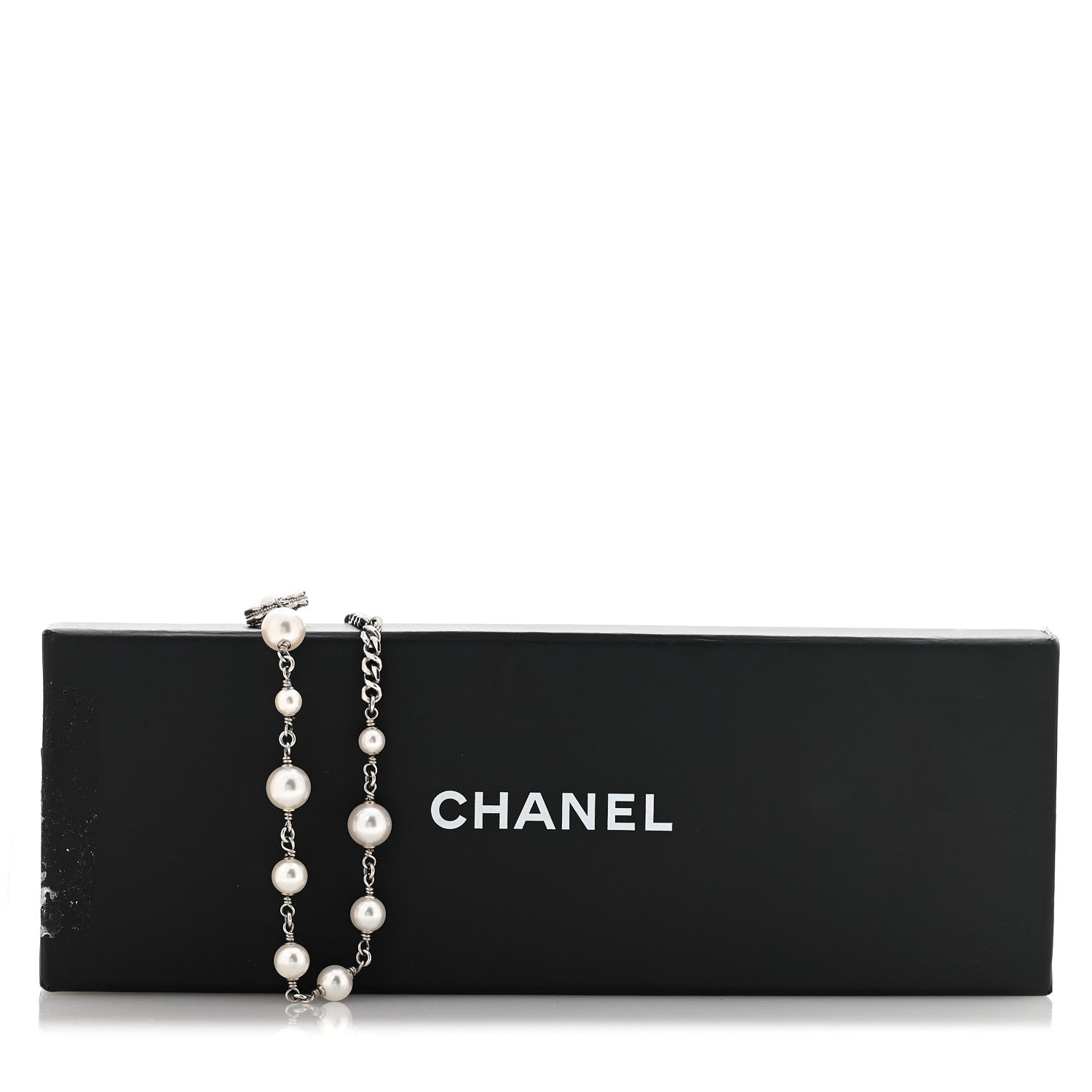 Pearl Crystal CC Starfall Necklace Silver