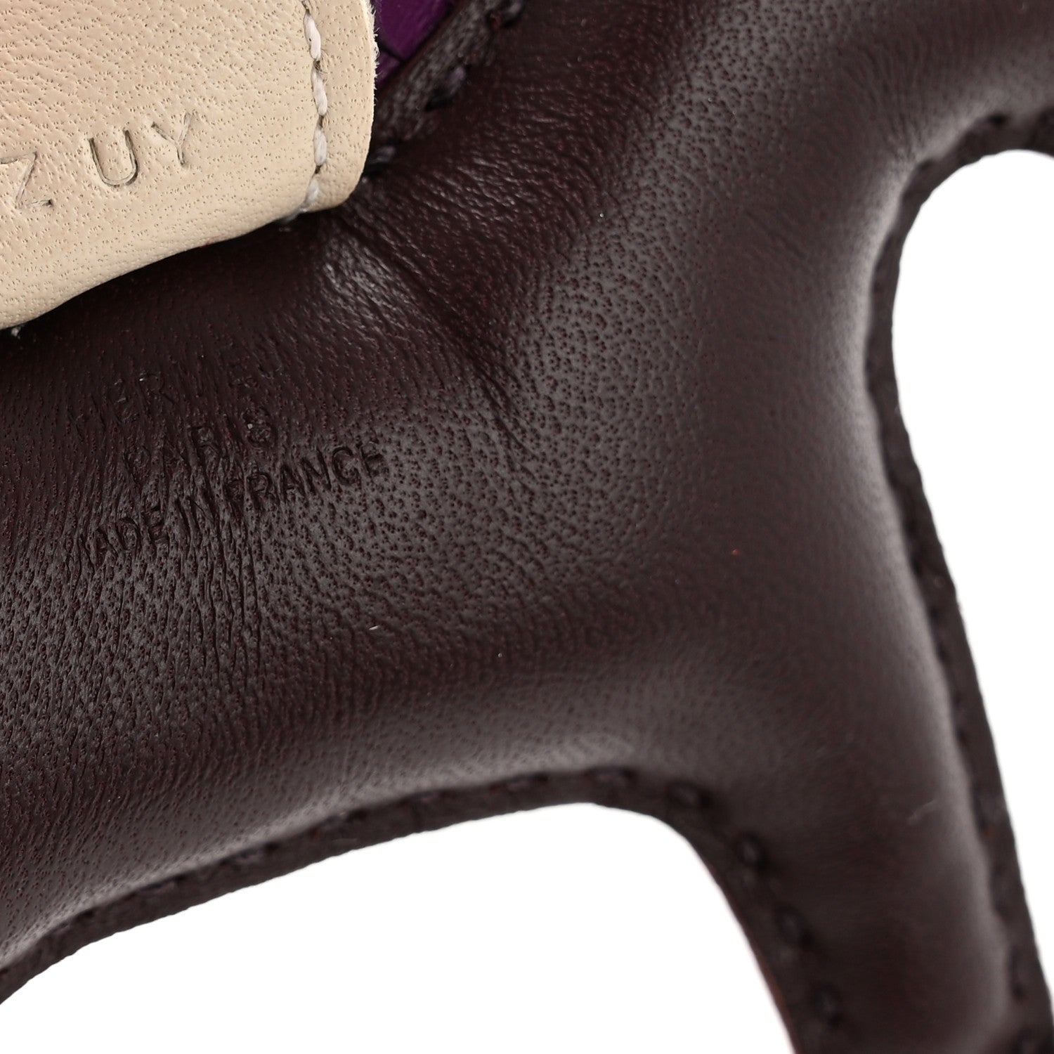 Milo Lambskin Grigri Rodeo Horse Bag Charm PM Rouge Sellier Craie Violet