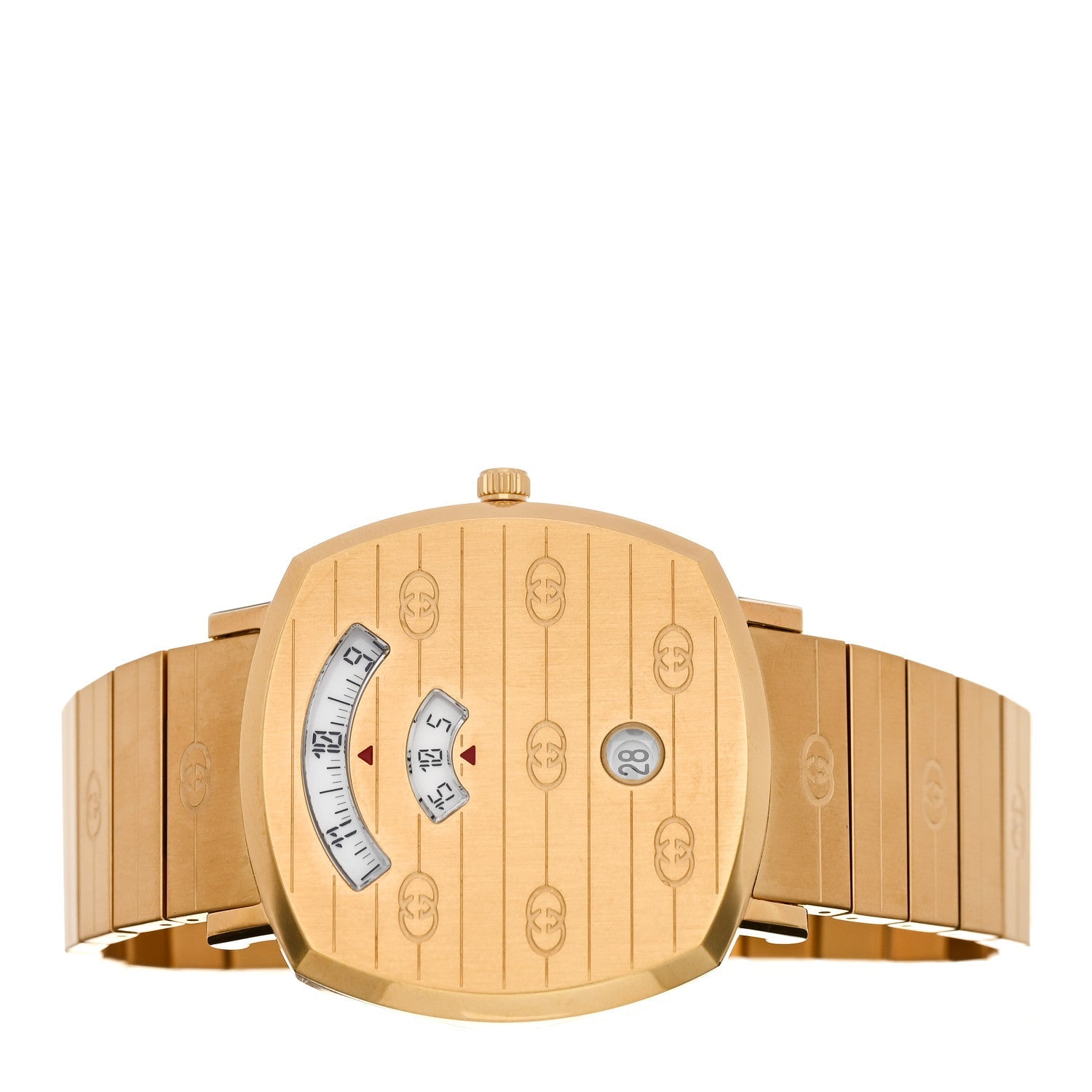 Stainless Steel 38mm Grip Quartz Watch Gold