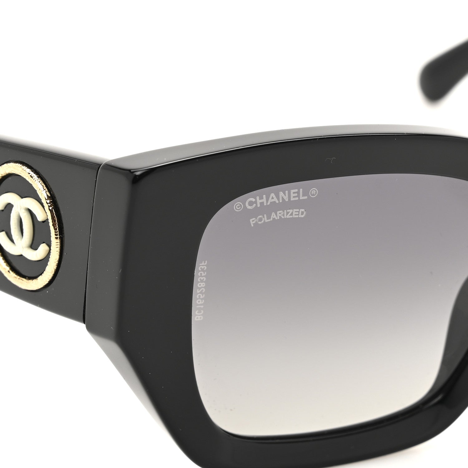 Acetate Polarized Square Sunglasses 5506-A Black