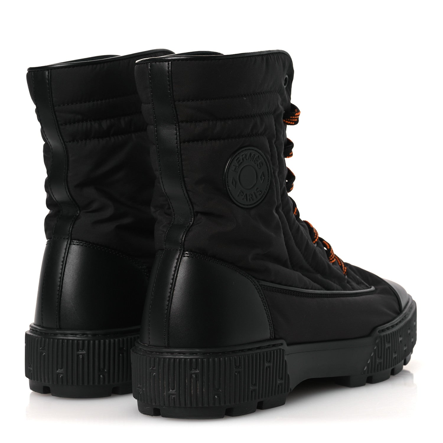Calfskin Parachute Fresh Ankle Boots 40.5 Black