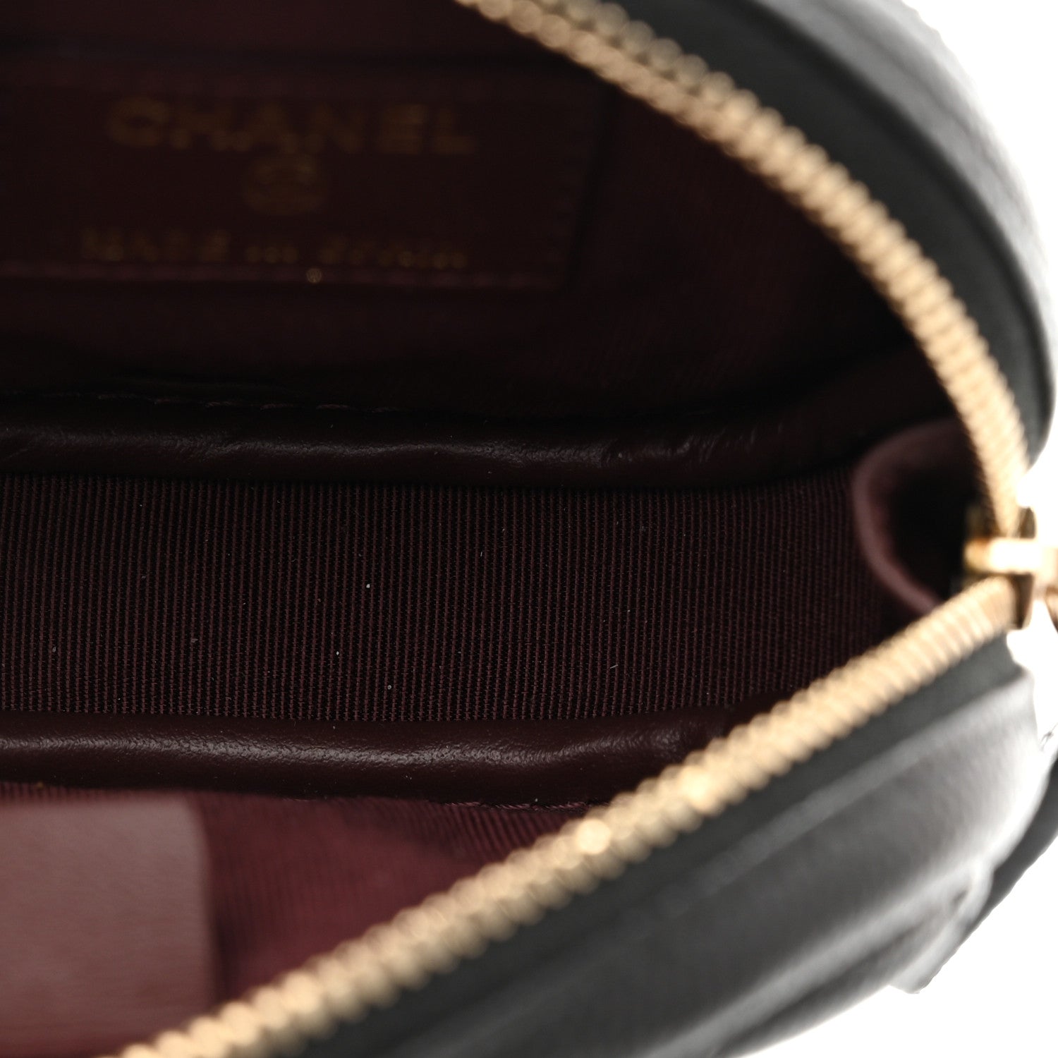 Caviar Quilted Zip Around Classic Coin Purse Black