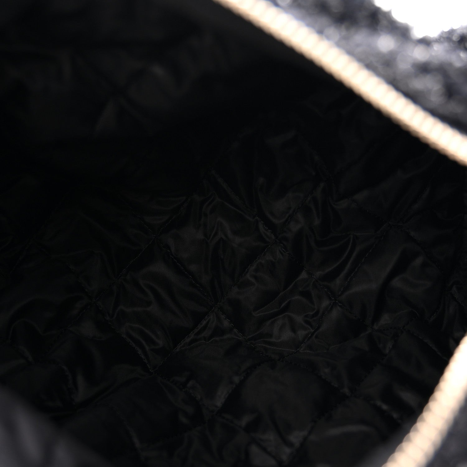 Tweed Coco Beach Barrel Shoulder Bag Black