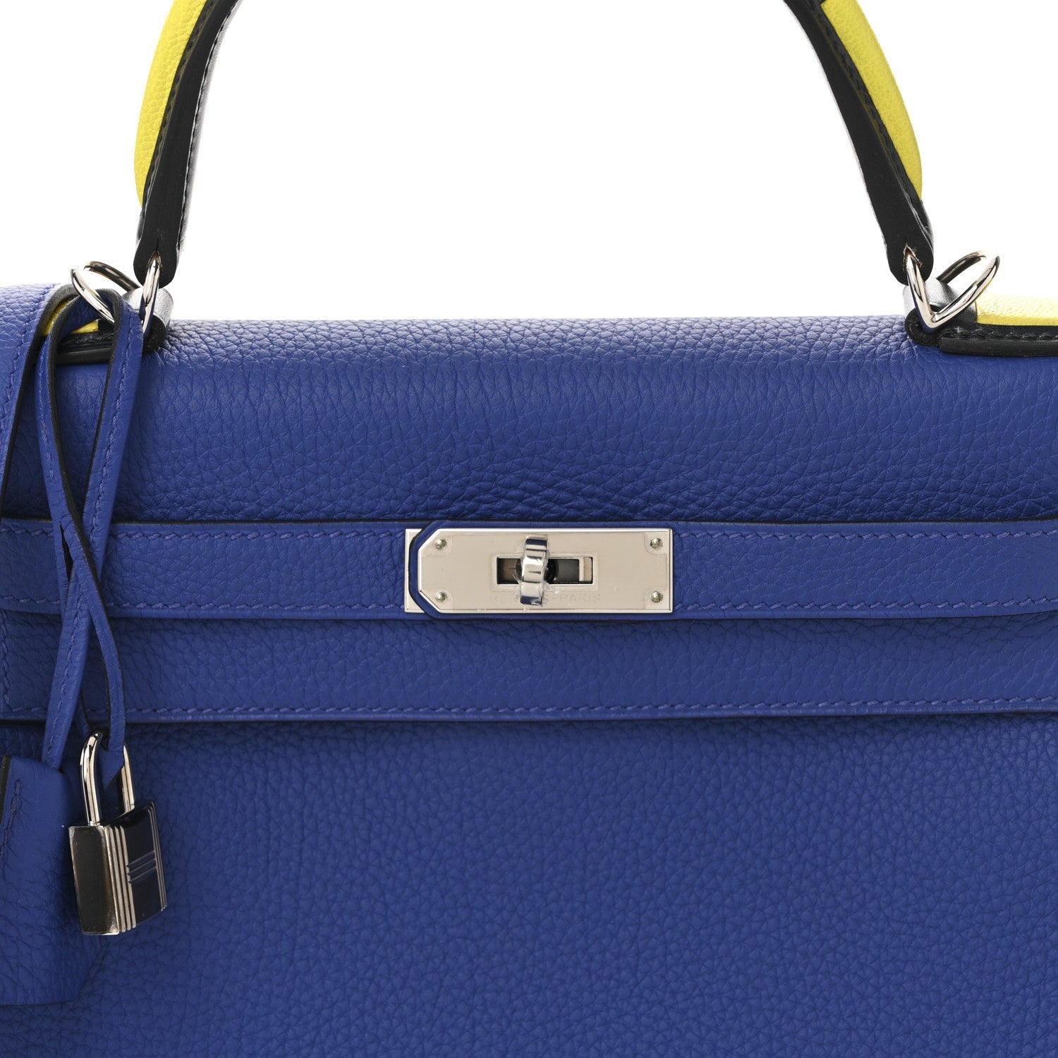 Togo Au Galop Kelly Retourne 28 Bleu Electrique Bleu Indigo Lime