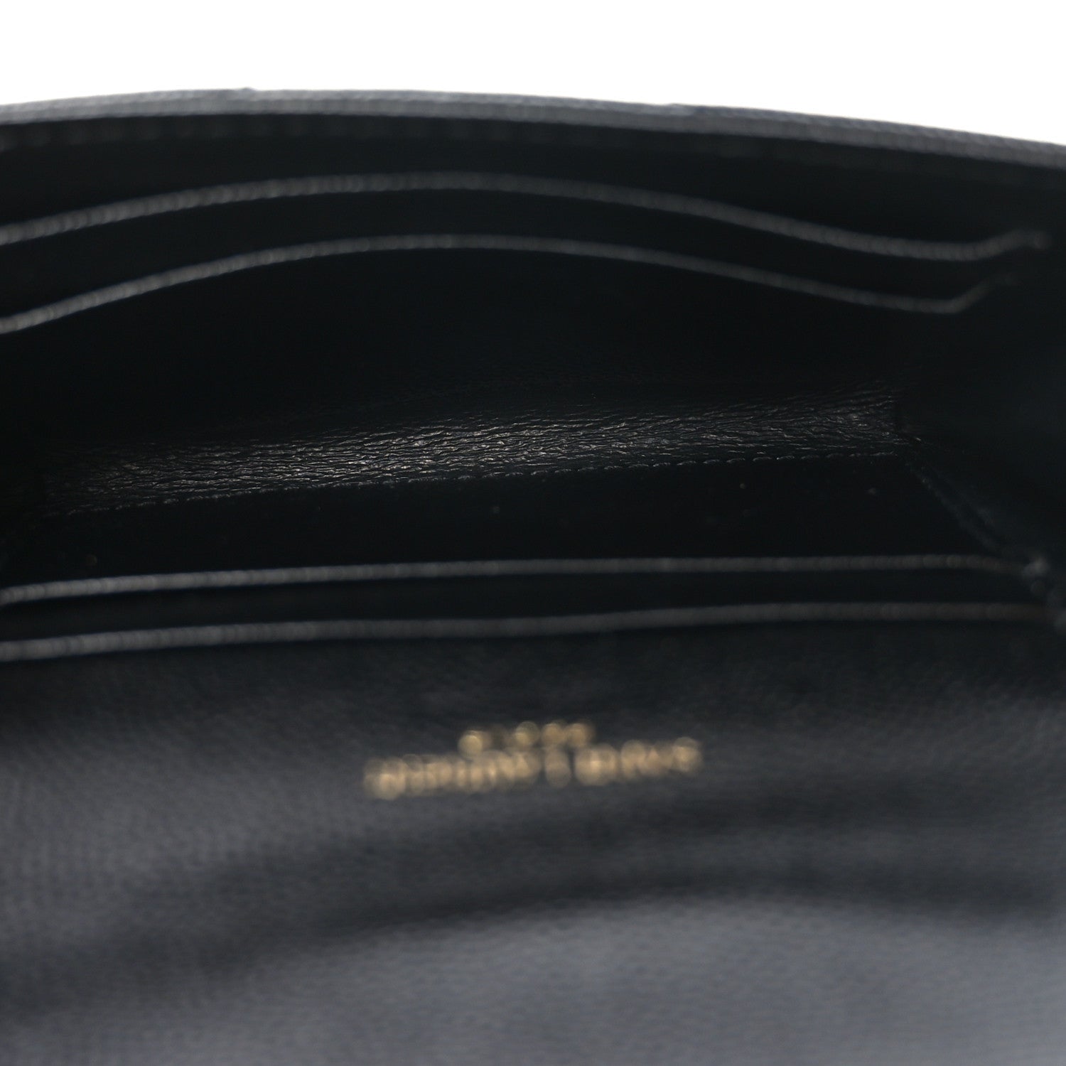Grain De Poudre Matelasse Chevron Small Monogram Envelope Wallet Black