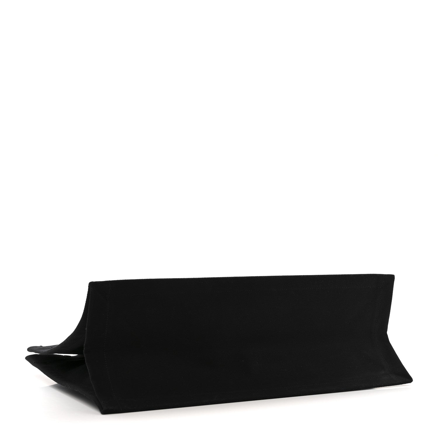 Linen Calfskin Rive Gauche Tote Black