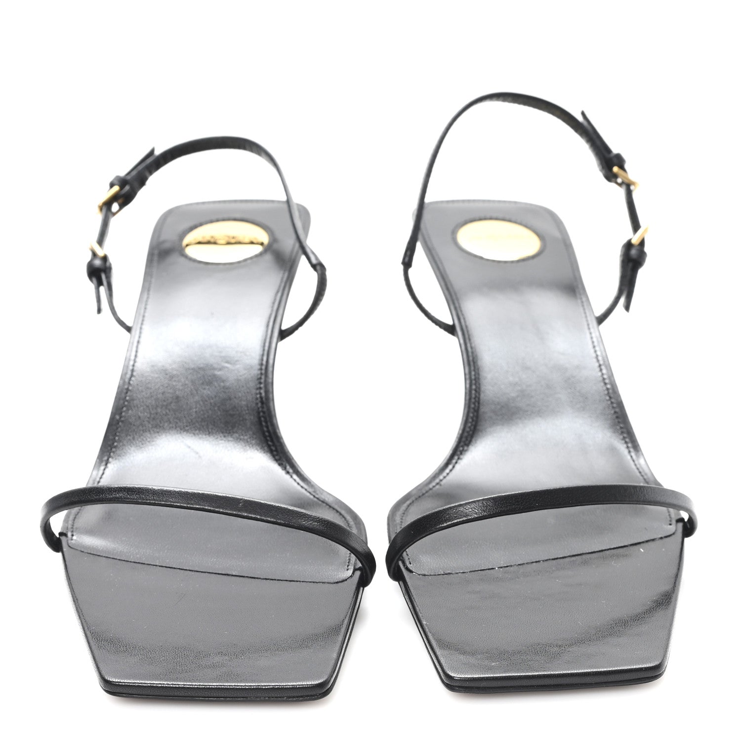 Satin Slingback Jaspe 55 Sandals  41 Black