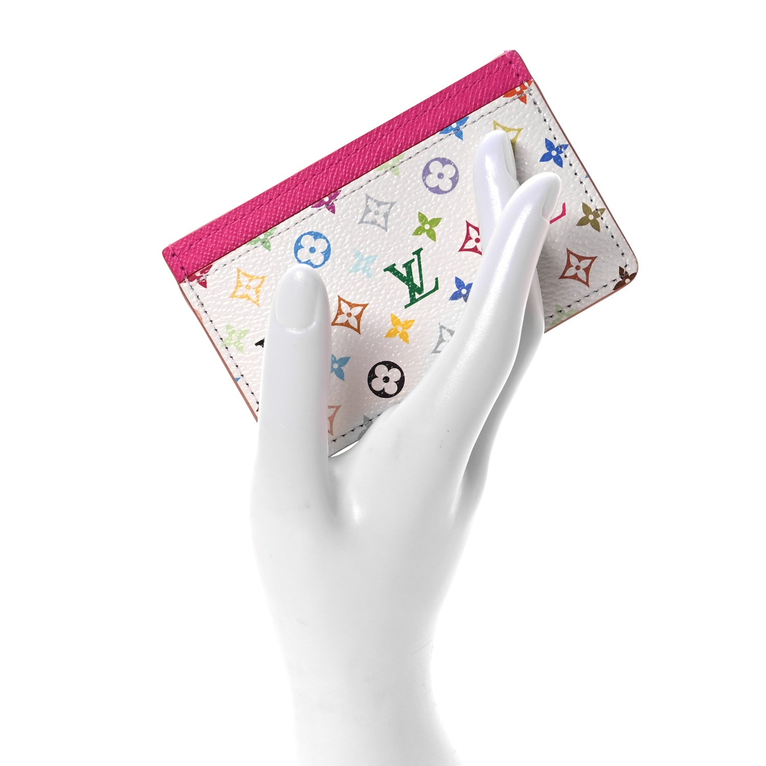 LV X TM Monogram Multicolor Card Holder Kawaii Pink