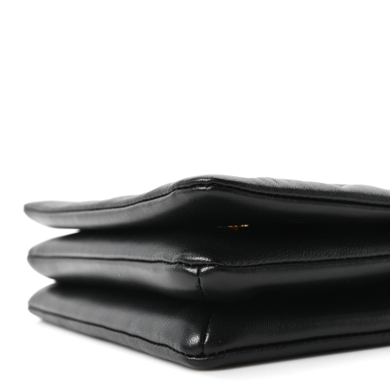 Lambskin Embossed Monogram Pochette Coussin Black