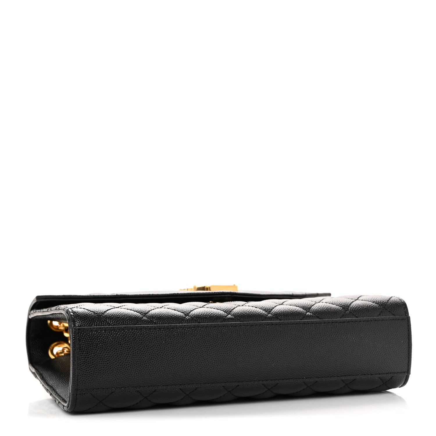 Grain De Poudre Textured Mixed Matelasse Triquilt Medium Monogram Satchel Black