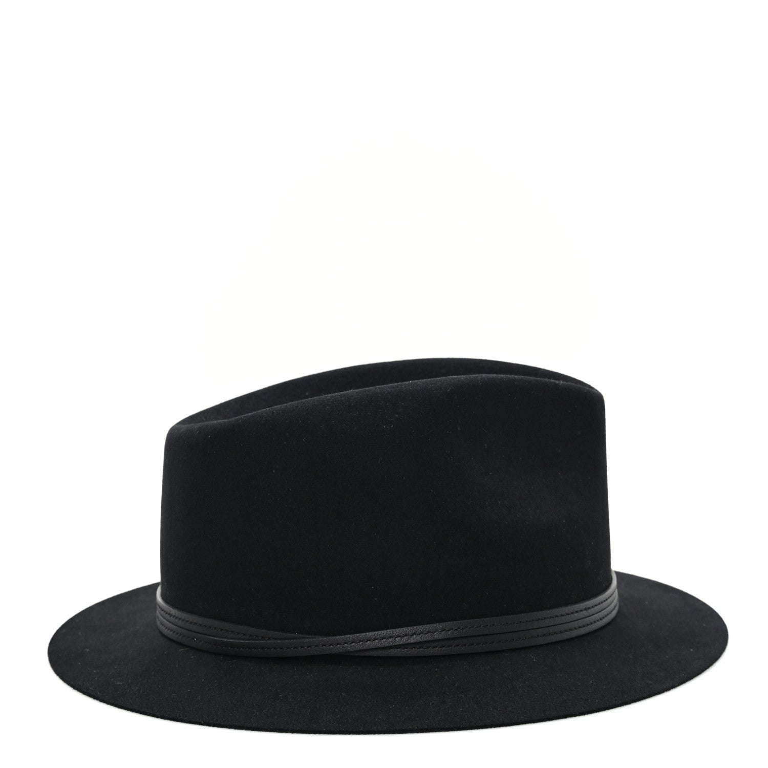 Rabbit Felt Calfskin Hat 59 Black