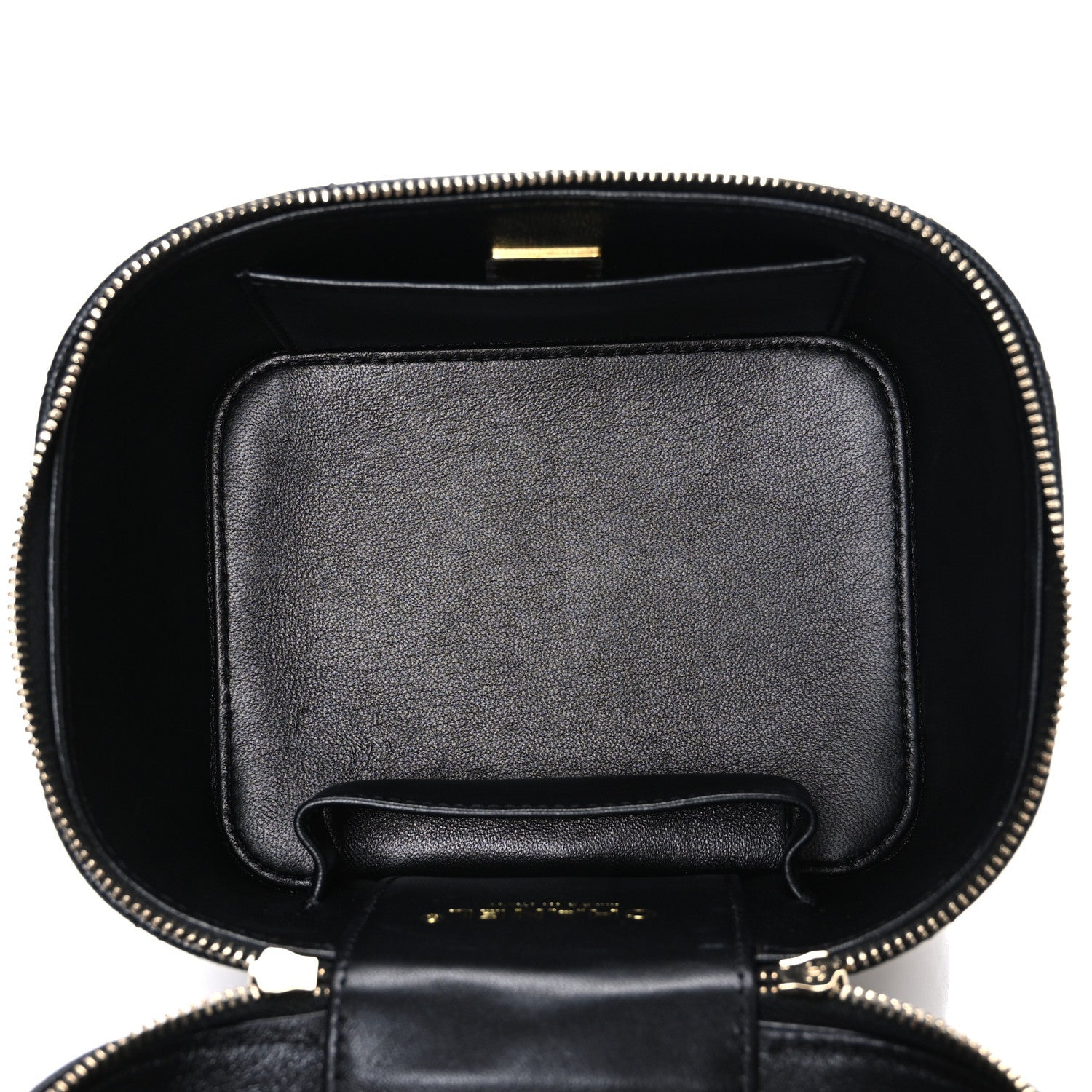 Caviar Quilted Small CC Vanity Case Black Black