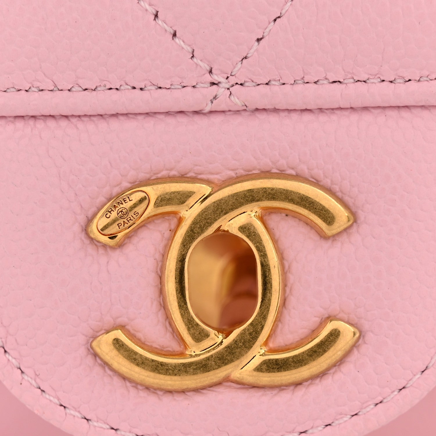 Caviar Quilted Mini Flap Light Pink