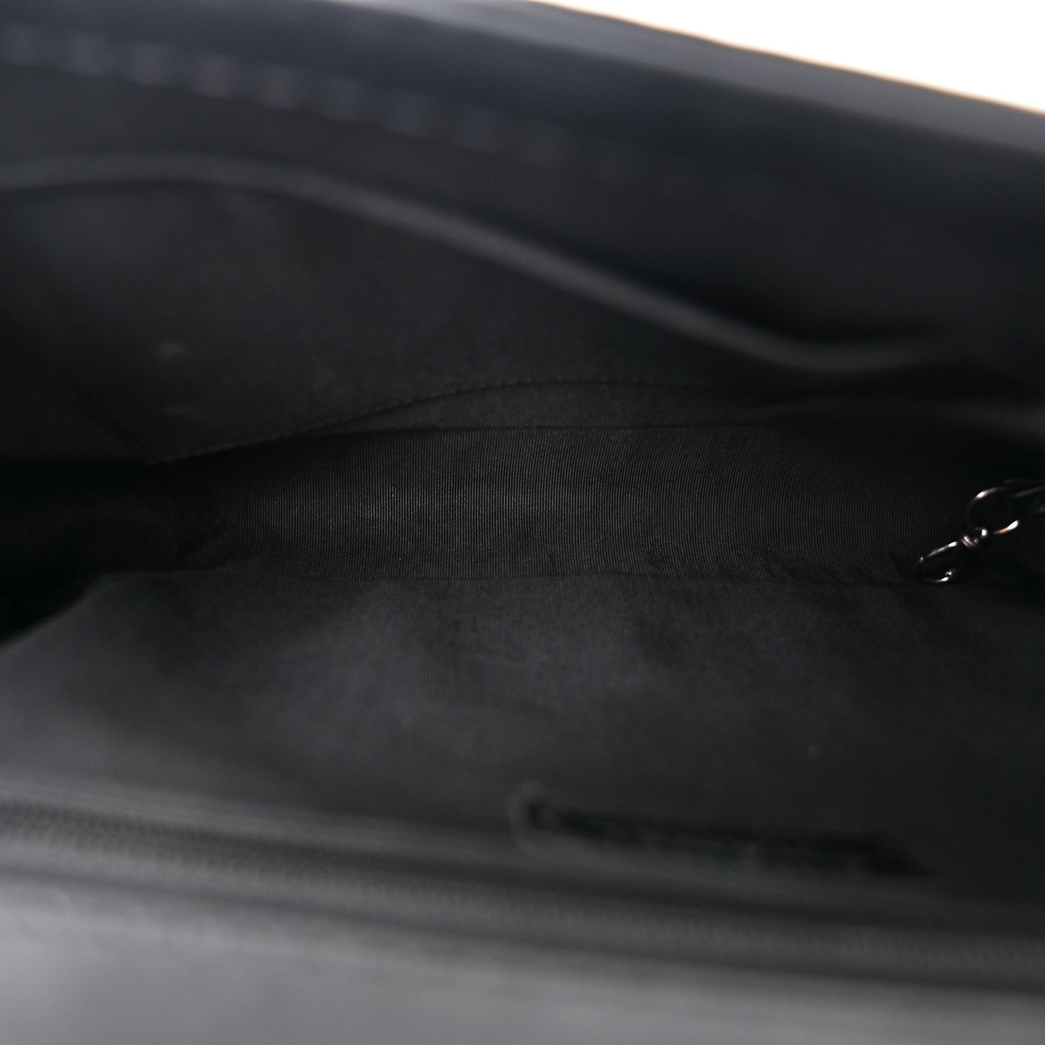 Calfskin Double Stitch Large Boy Flap Black