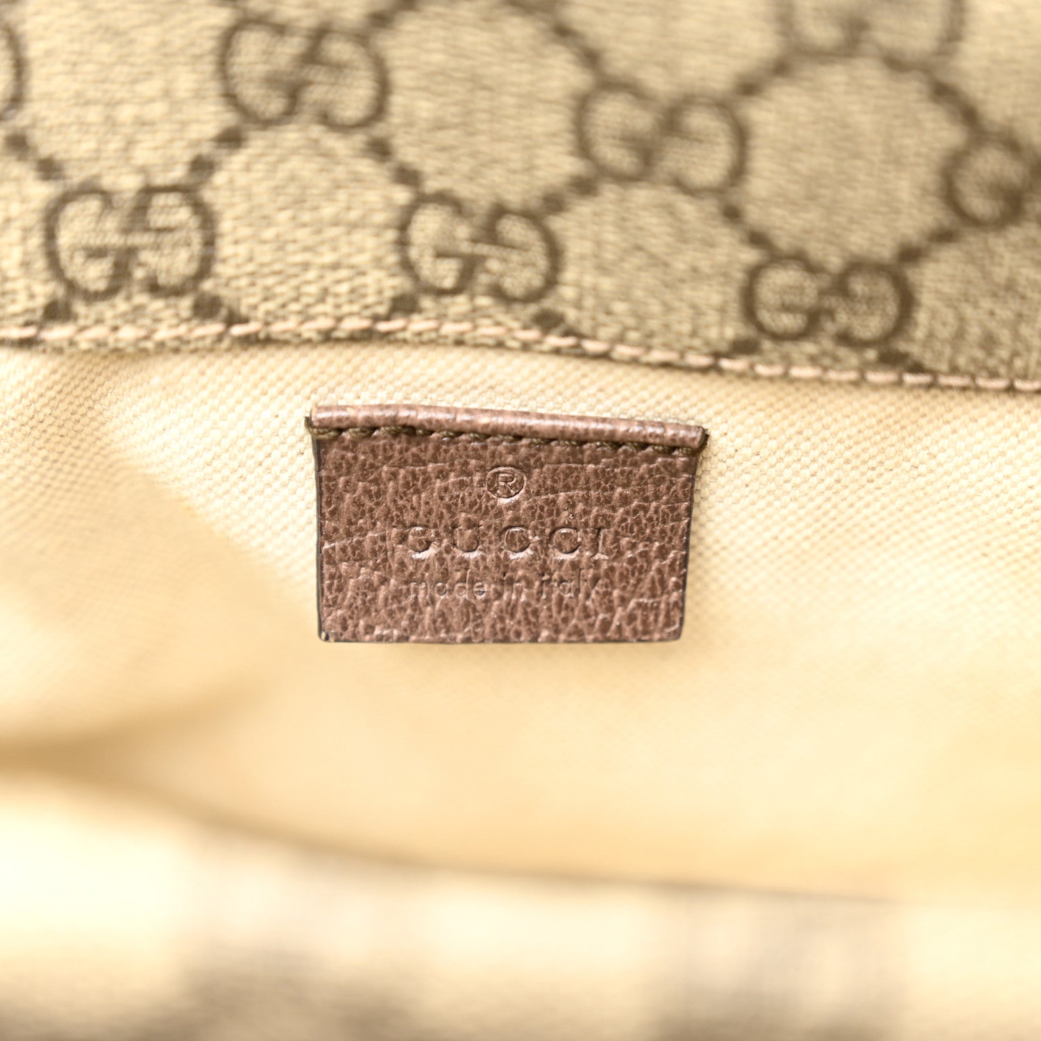 GG Supreme Monogram Web Neo Vintage Double Flap Messenger Bag Beige New Acero