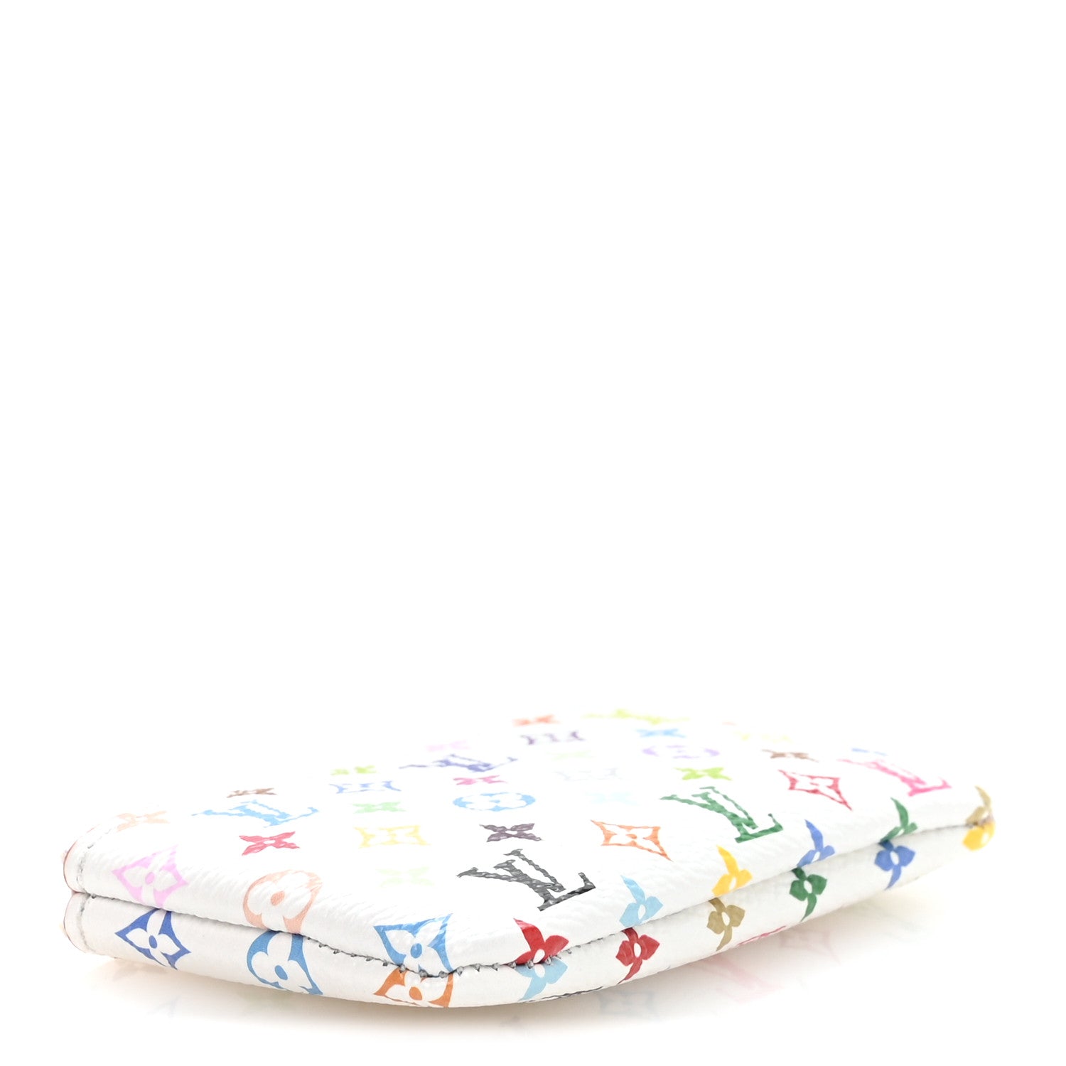 LV X TM Monogram Multicolor Key Pouch White