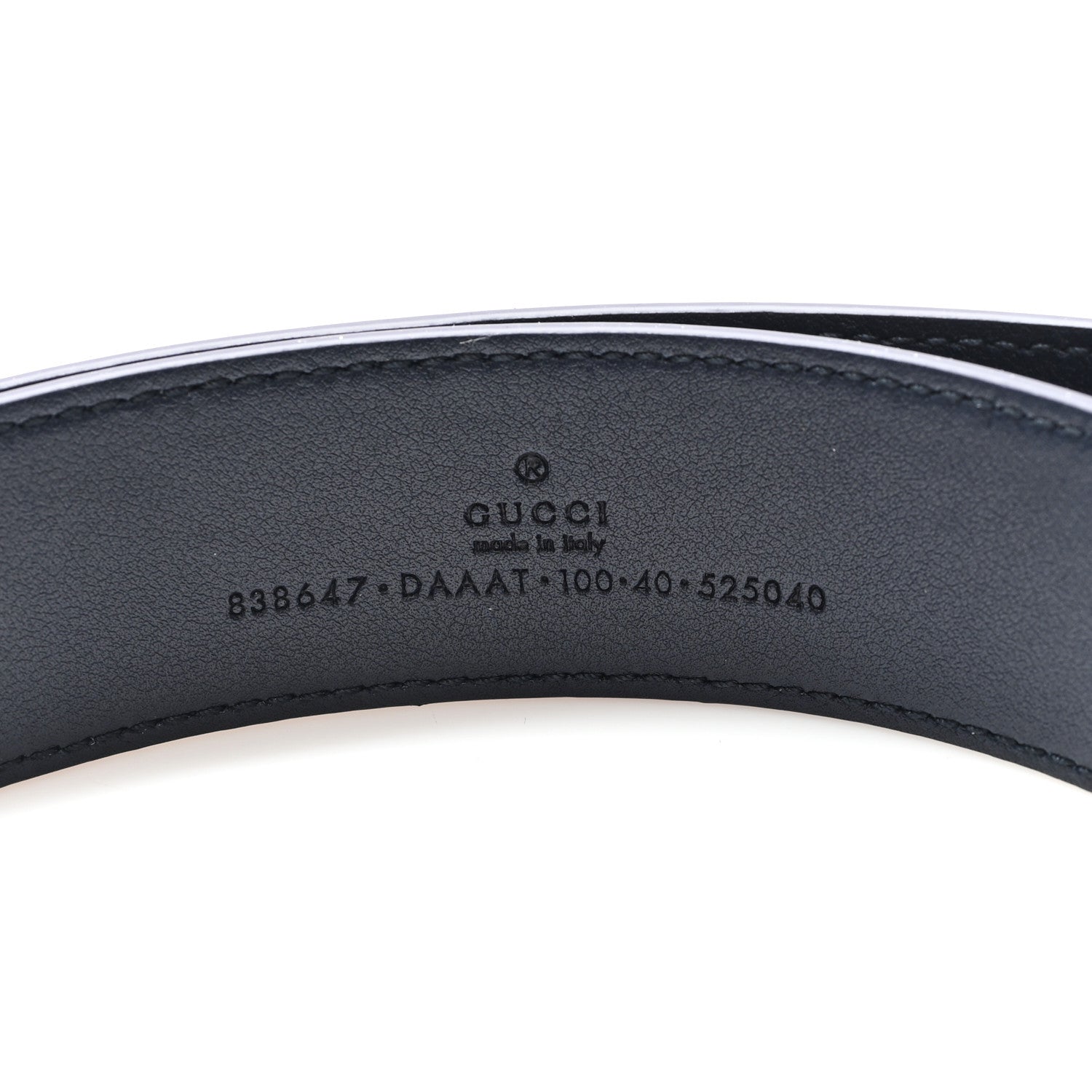 Moon Calfskin Round Plaque 35mm Belt 100 40 Navy