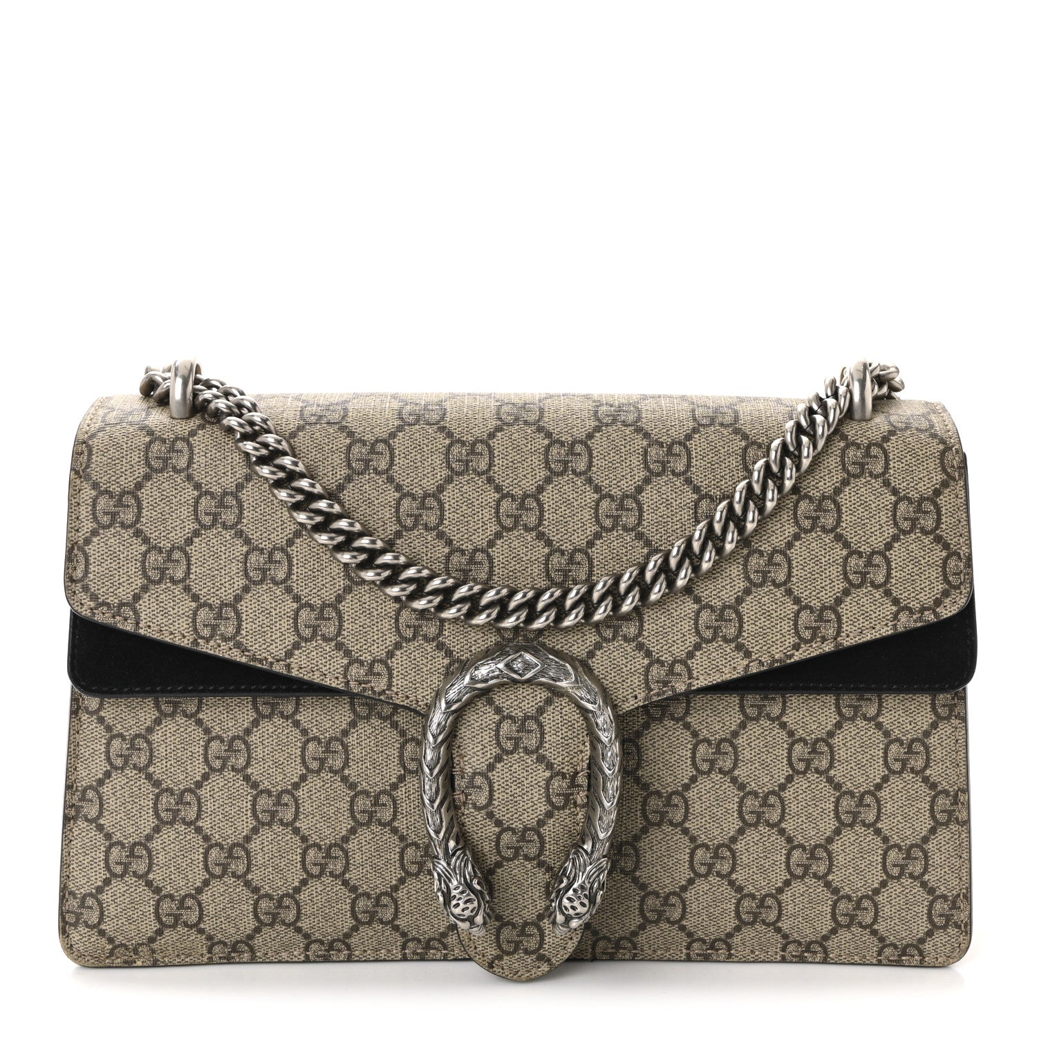GG Supreme Monogram Small Dionysus Shoulder Bag Black