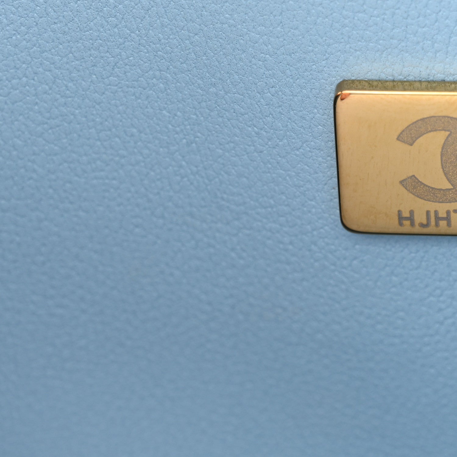Iridescent Lambskin Quilted Medium Double Flap Light Blue