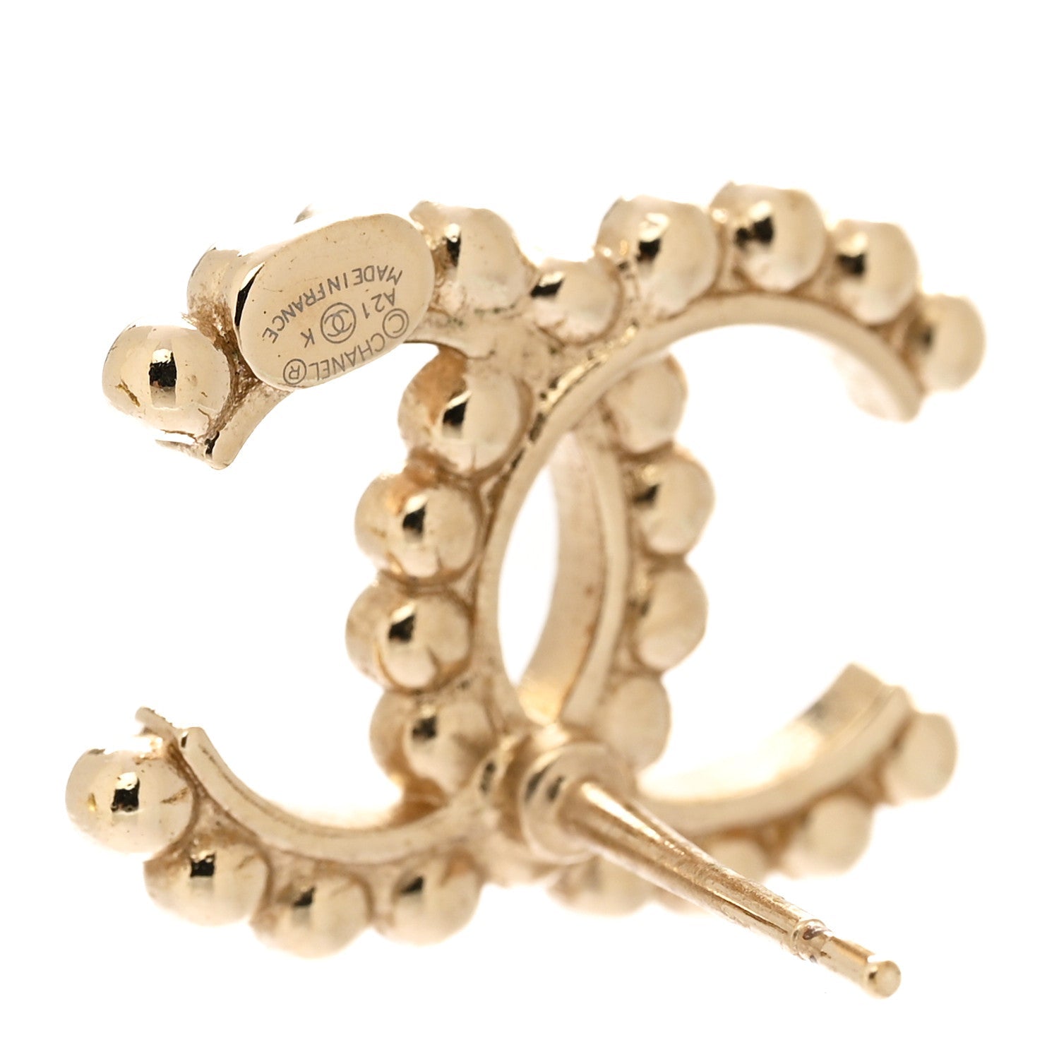 Crystal CC Earrings Gold