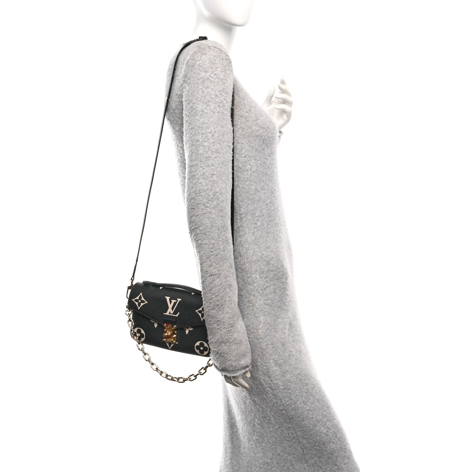Empreinte Monogram Giant Pochette Metis East West Black Beige
