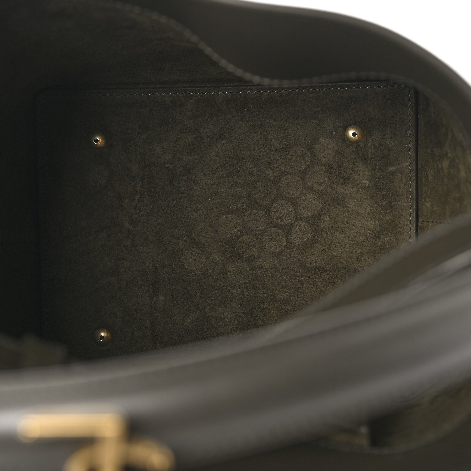Shiny Calfskin Le 37 Bucket Bag Deep Musk