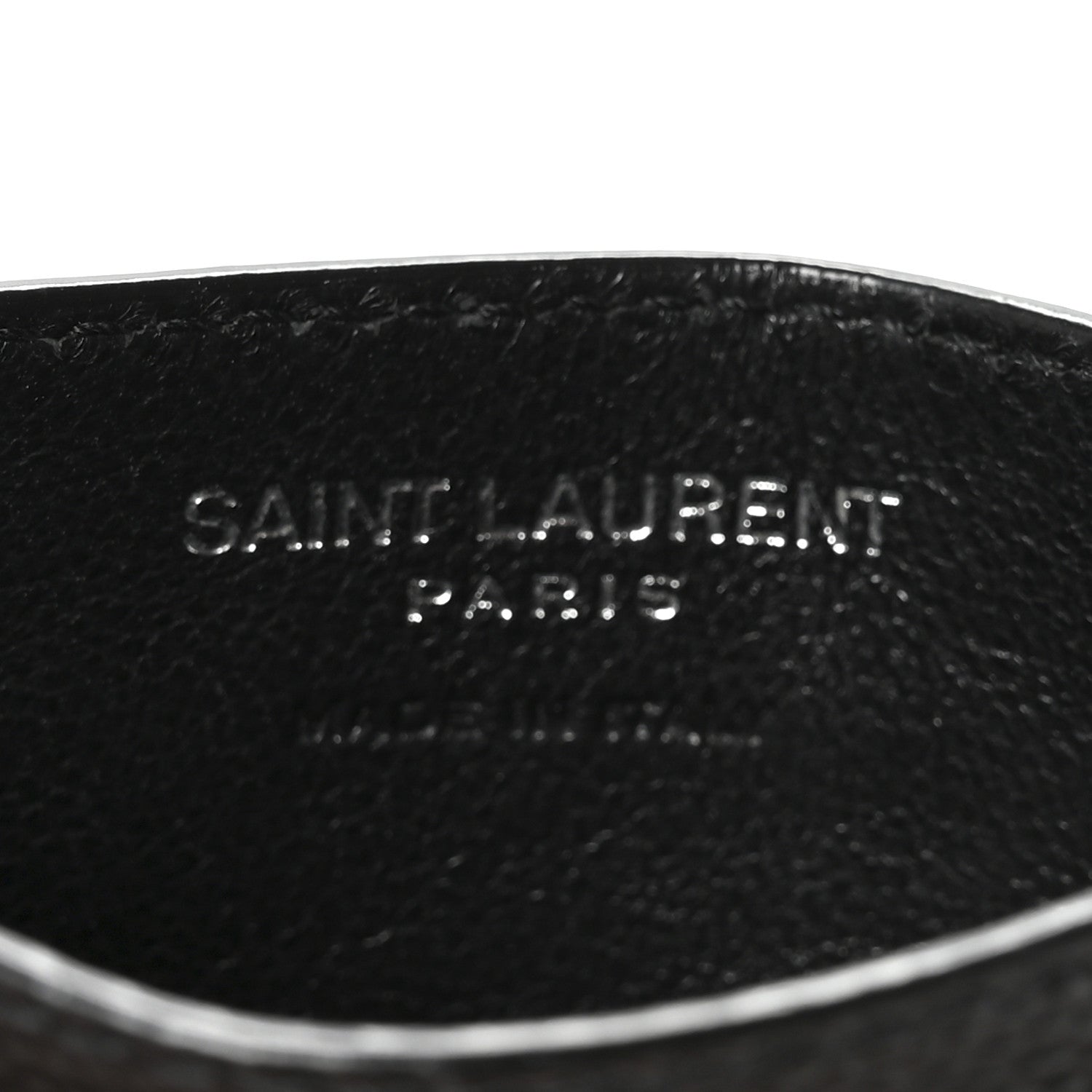 Grain De Poudre Matelasse Chevron Monogram Credit Card Case Black