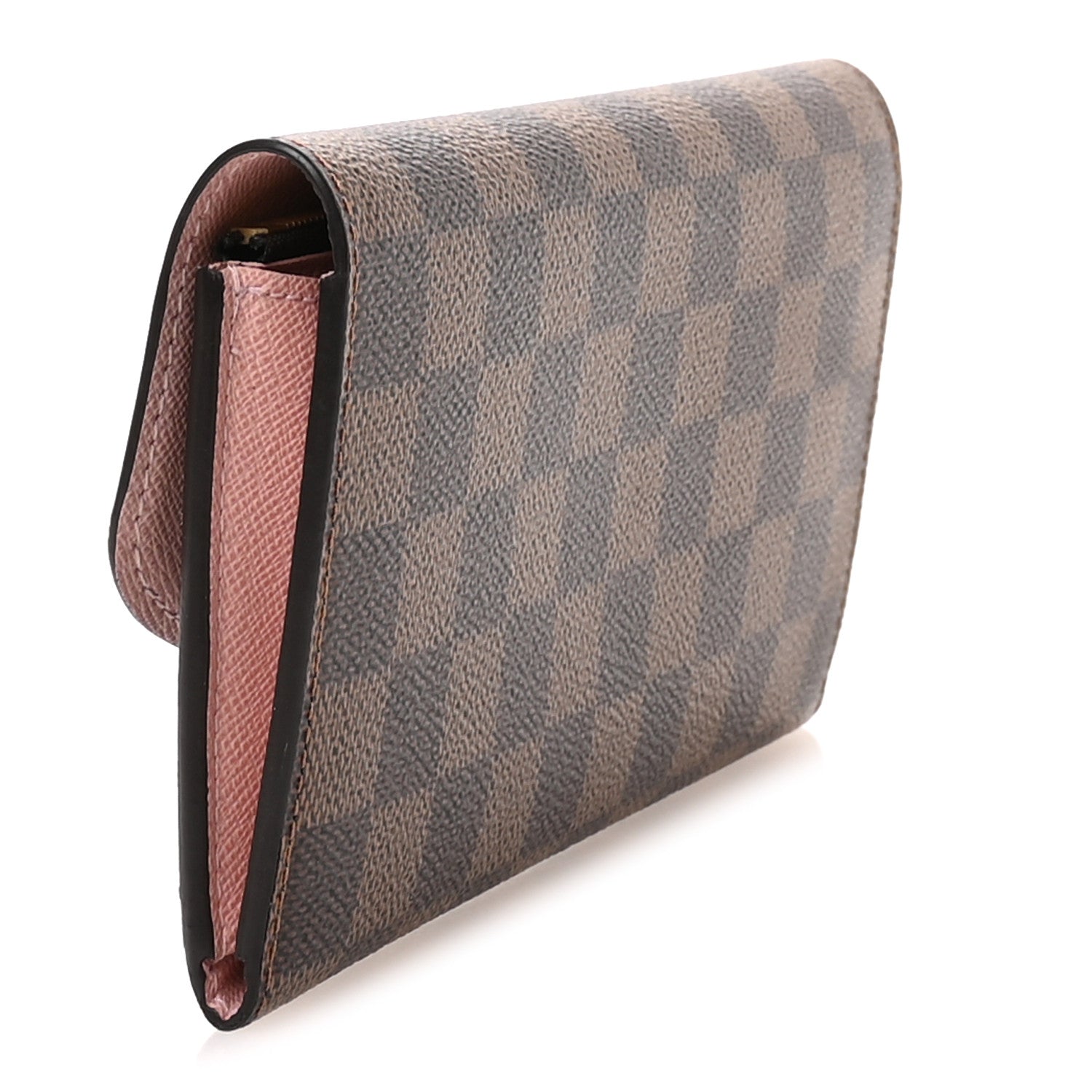 Damier Ebene Emilie Wallet Rose Ballerine