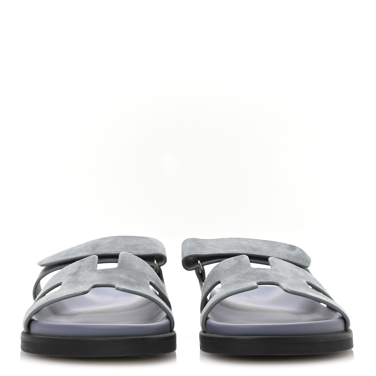 Suede Goatskin Womens Chypre Sandals 38 Vert d'Eau