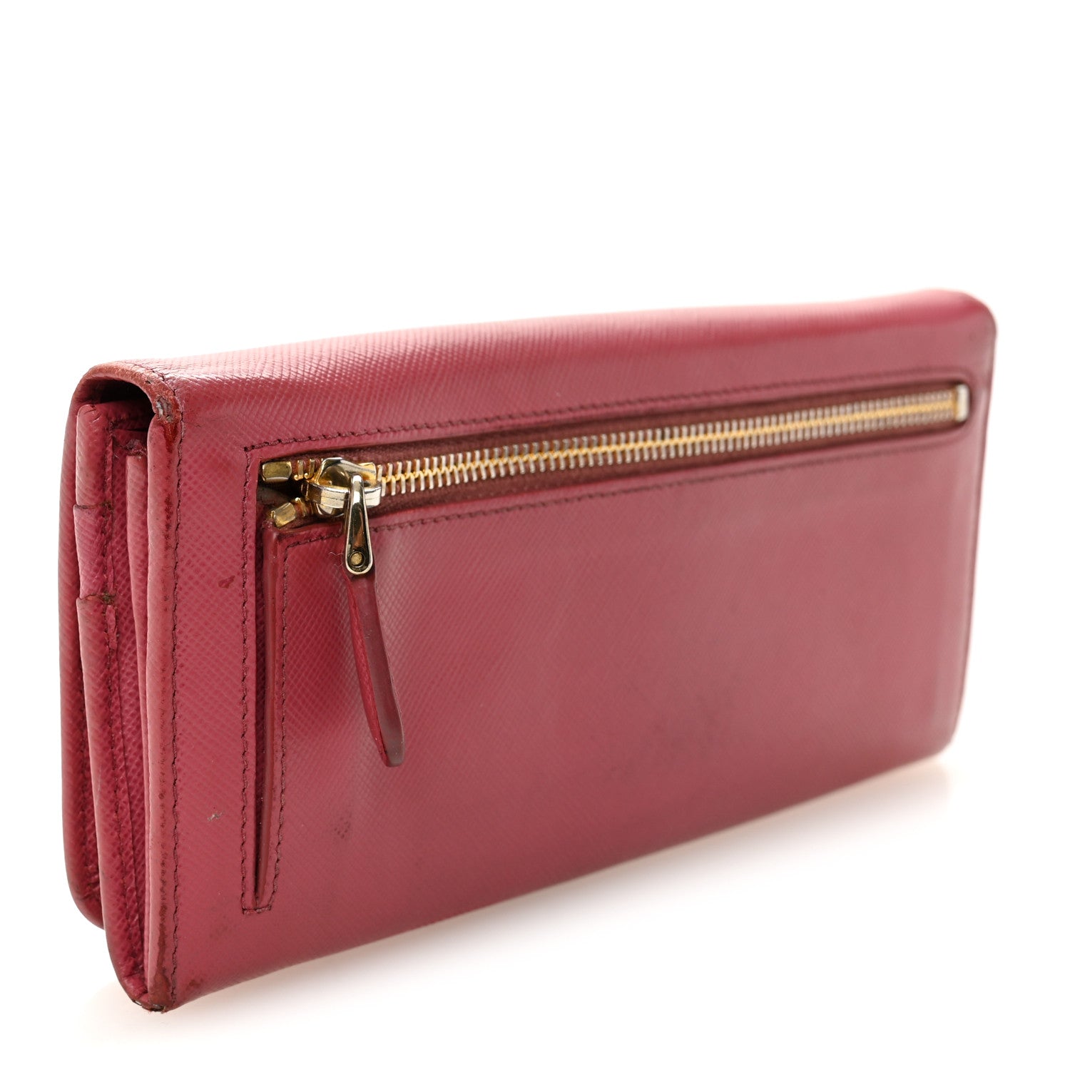 Saffiano Metal Continental Flap Wallet Bruyere