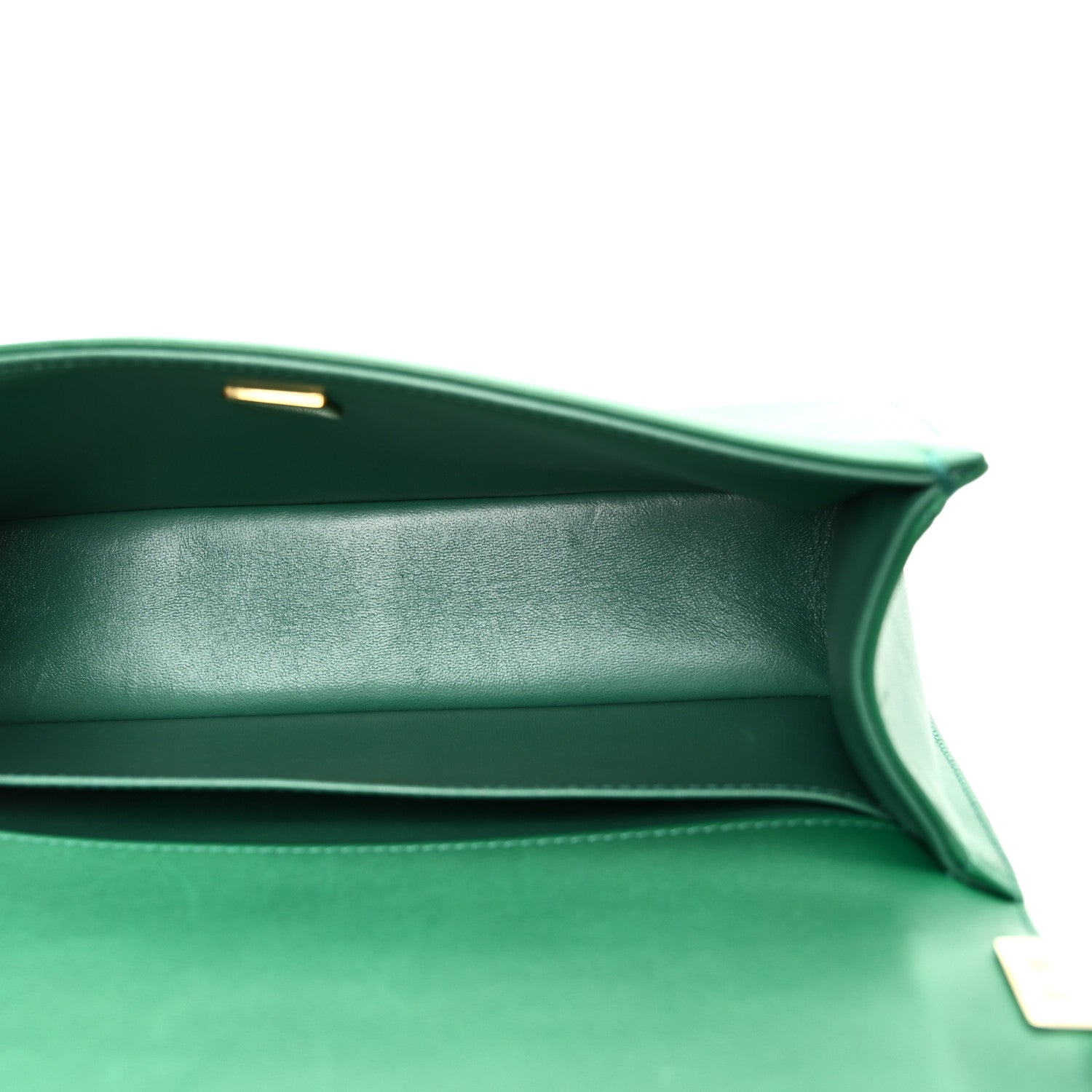 Calfskin Quilted Medium Boy Flap Green