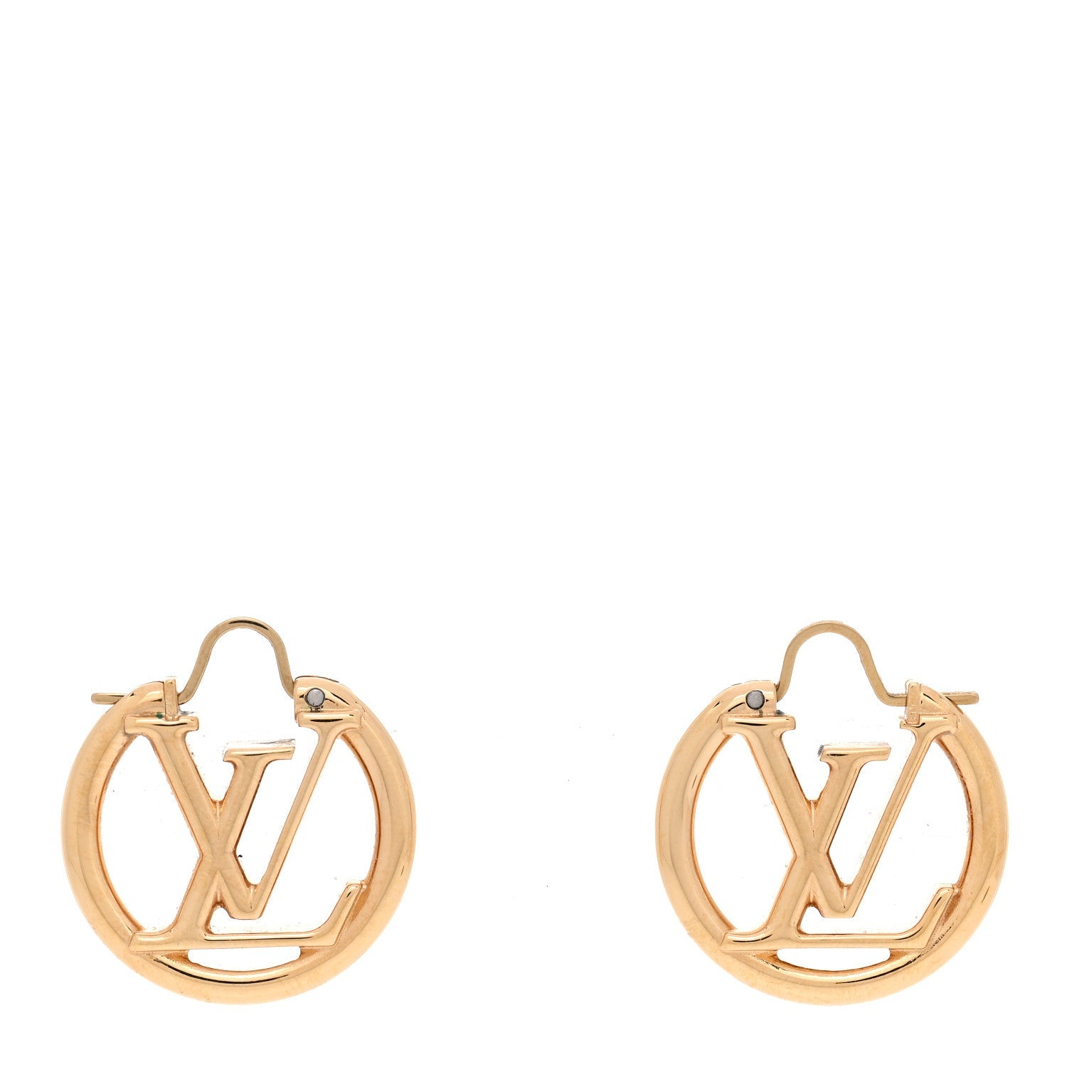 Metal Small Louise Hoop Earrings Gold