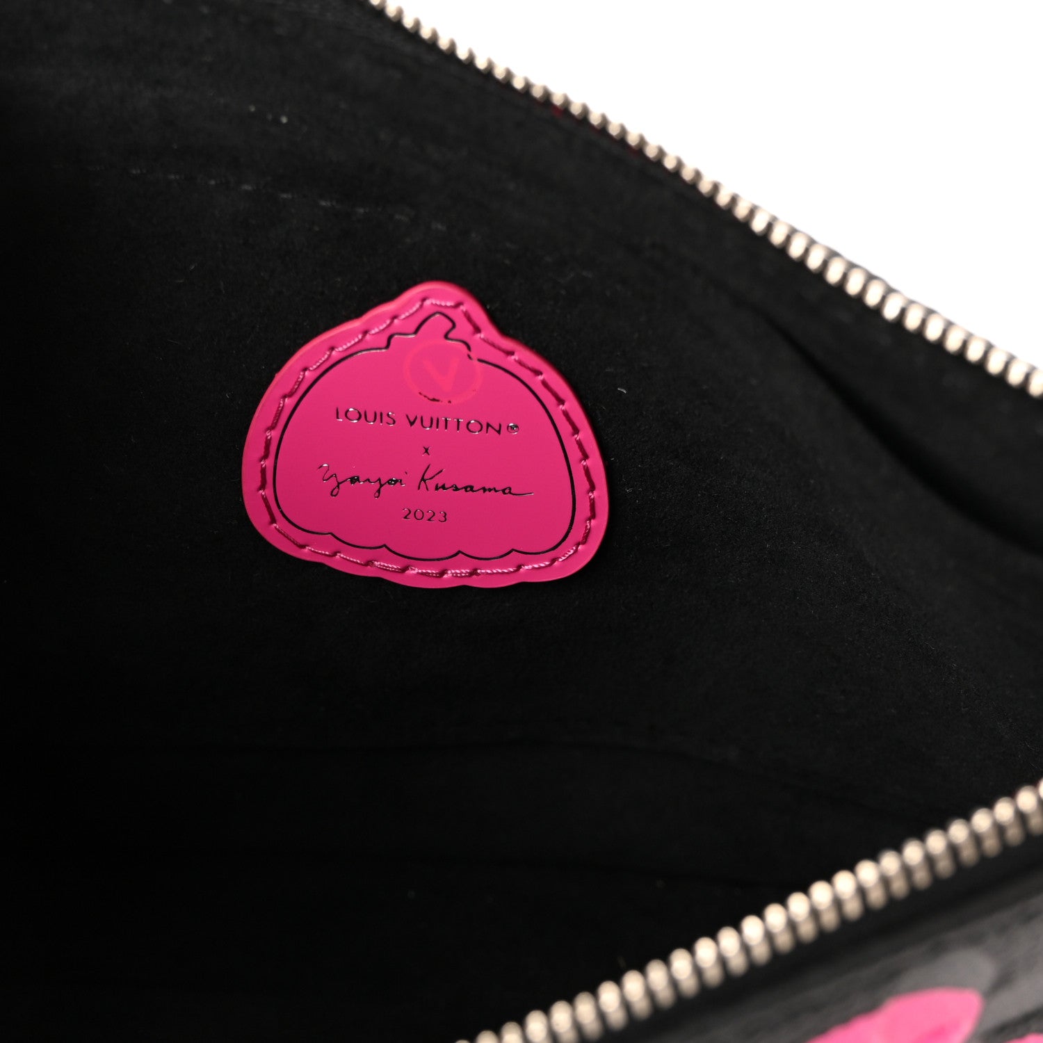 LV X YK Empreinte Multi Pochette Accessories Large Pochette Black Fuchsia